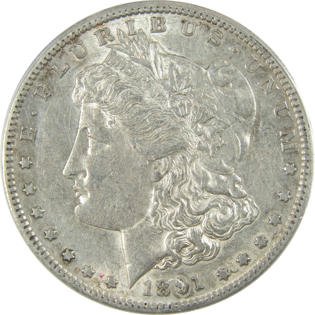 1891 S Morgan Silver Dollar AU 50 Details ANACS $1 Coin SKU:I28572