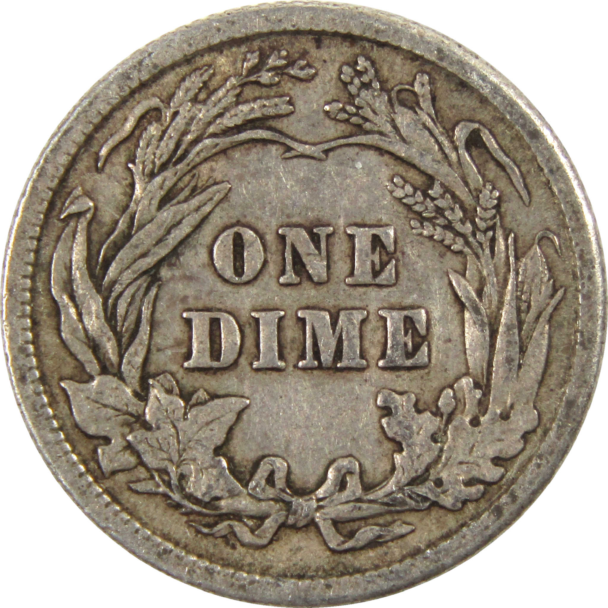 1914 Barber Dime F Fine Silver 10c Coin
