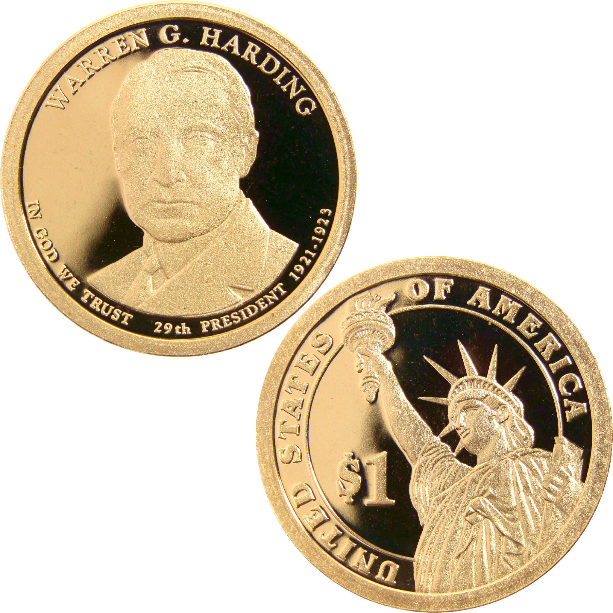 2014 S Warren G Harding Presidential Dollar Choice Proof $1 Coin