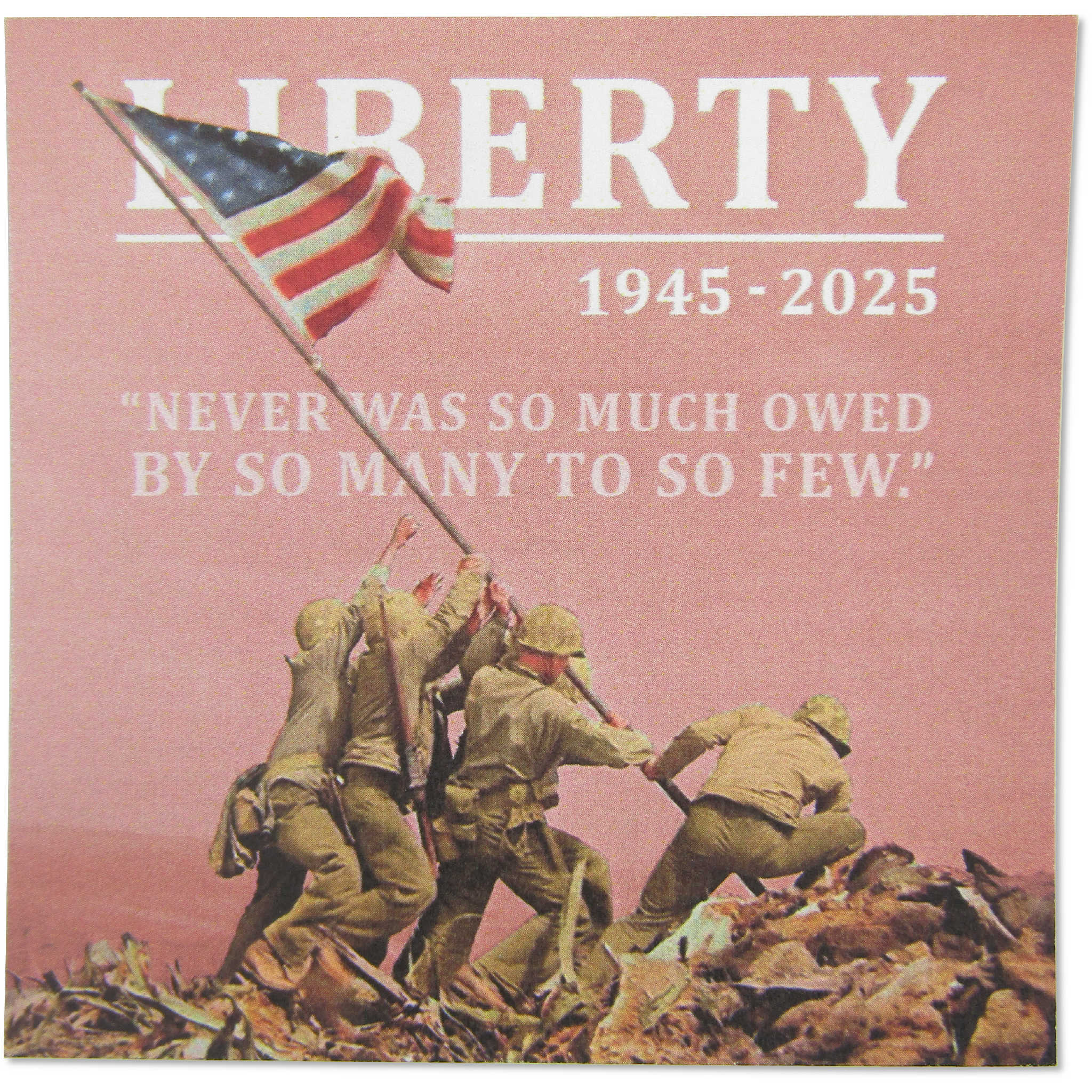 End of World War II 80th Anniversary 5 oz Copper $1 Liberia SKU:OPC222