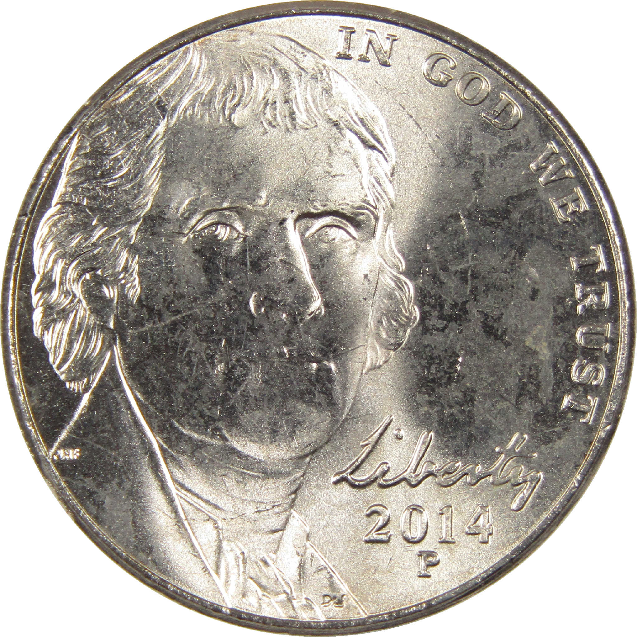 2014 P Jefferson Nickel Uncirculated 5c Coin