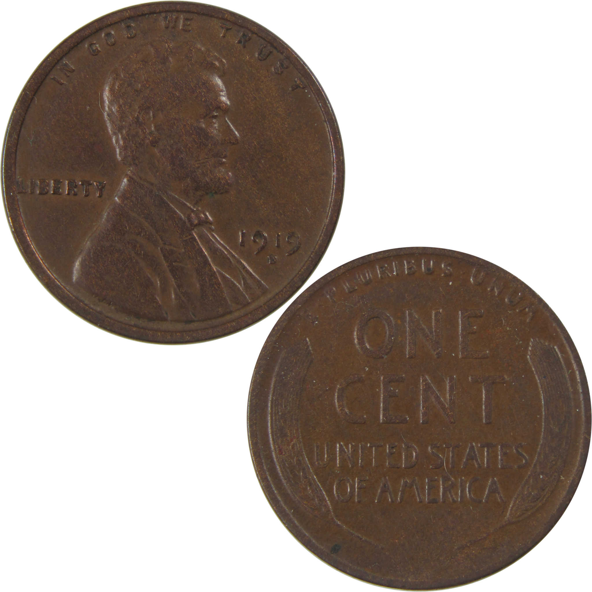 1919 D Lincoln Wheat Cent VF Very Fine Penny 1c Coin SKU:I23744