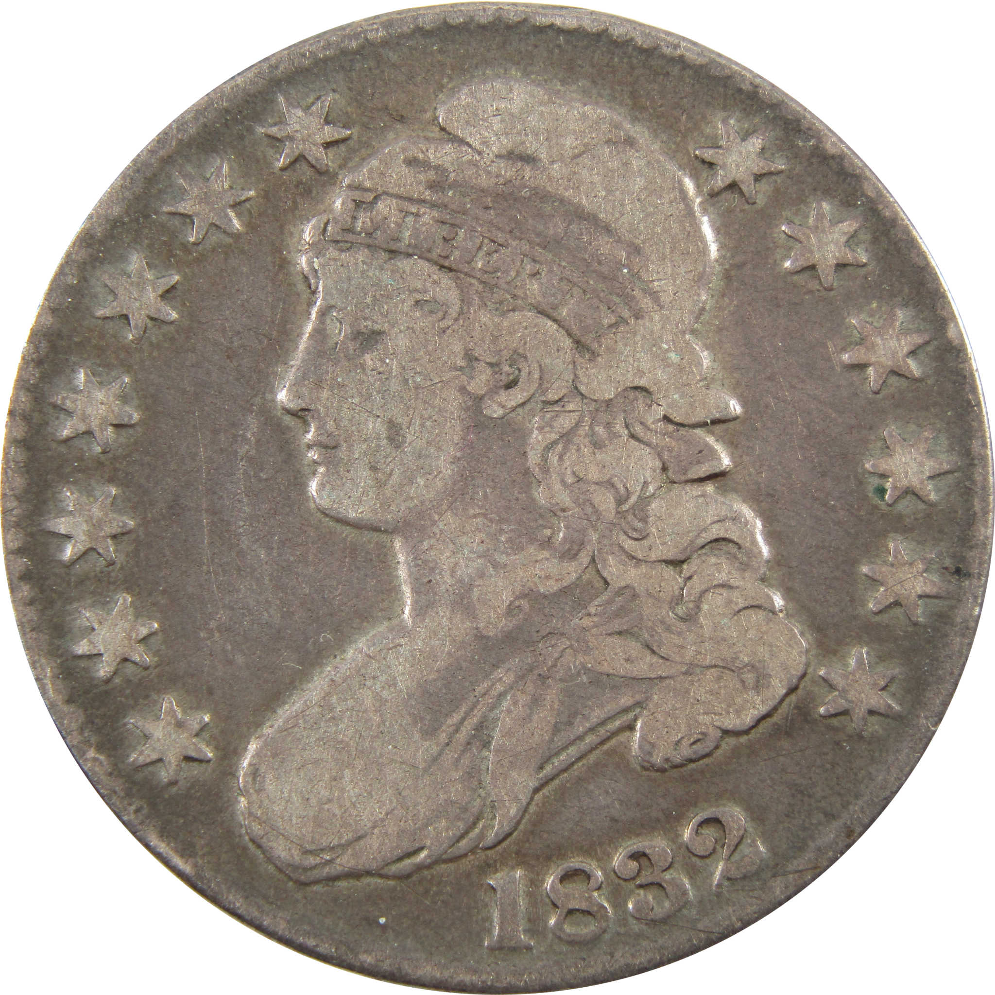 1832 Large Letters Capped Bust 50c VG 89.24% Silver SKU:I11158