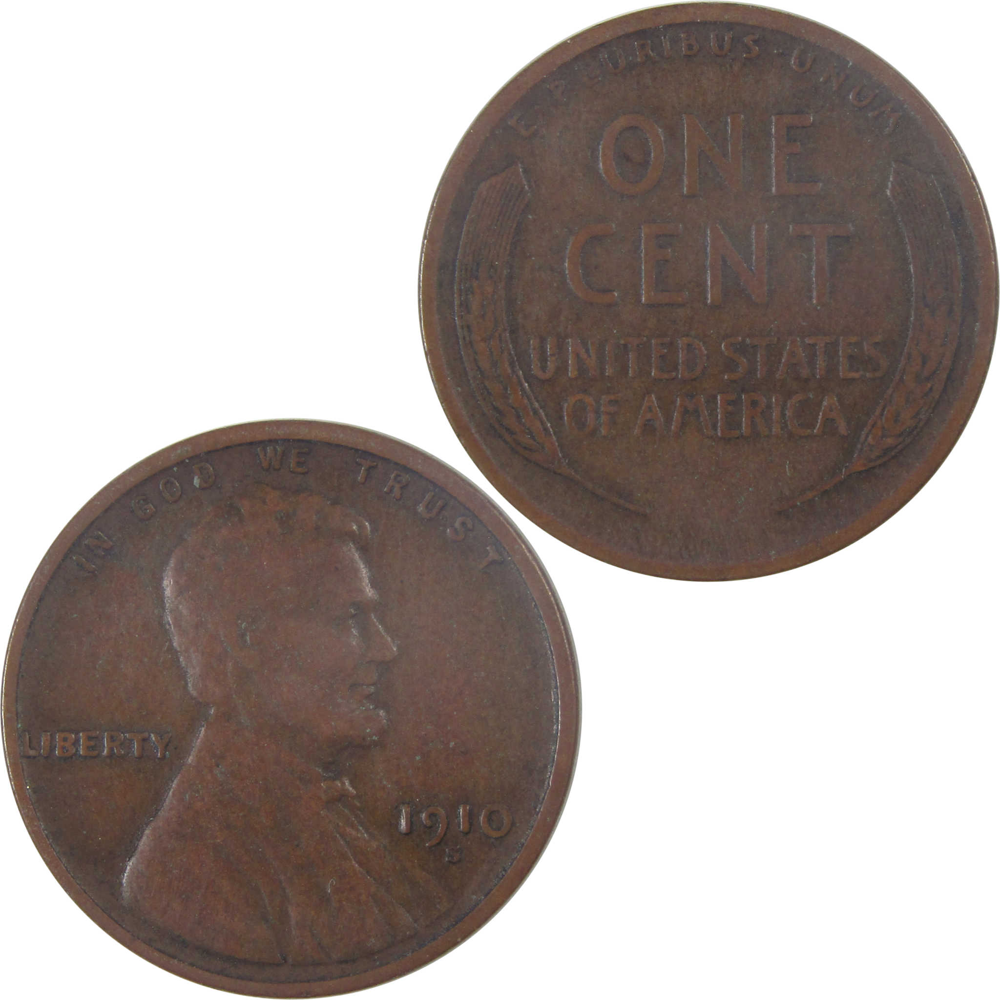 1910 S Lincoln Wheat Cent VF Very Fine Penny 1c Coin SKU:I17371