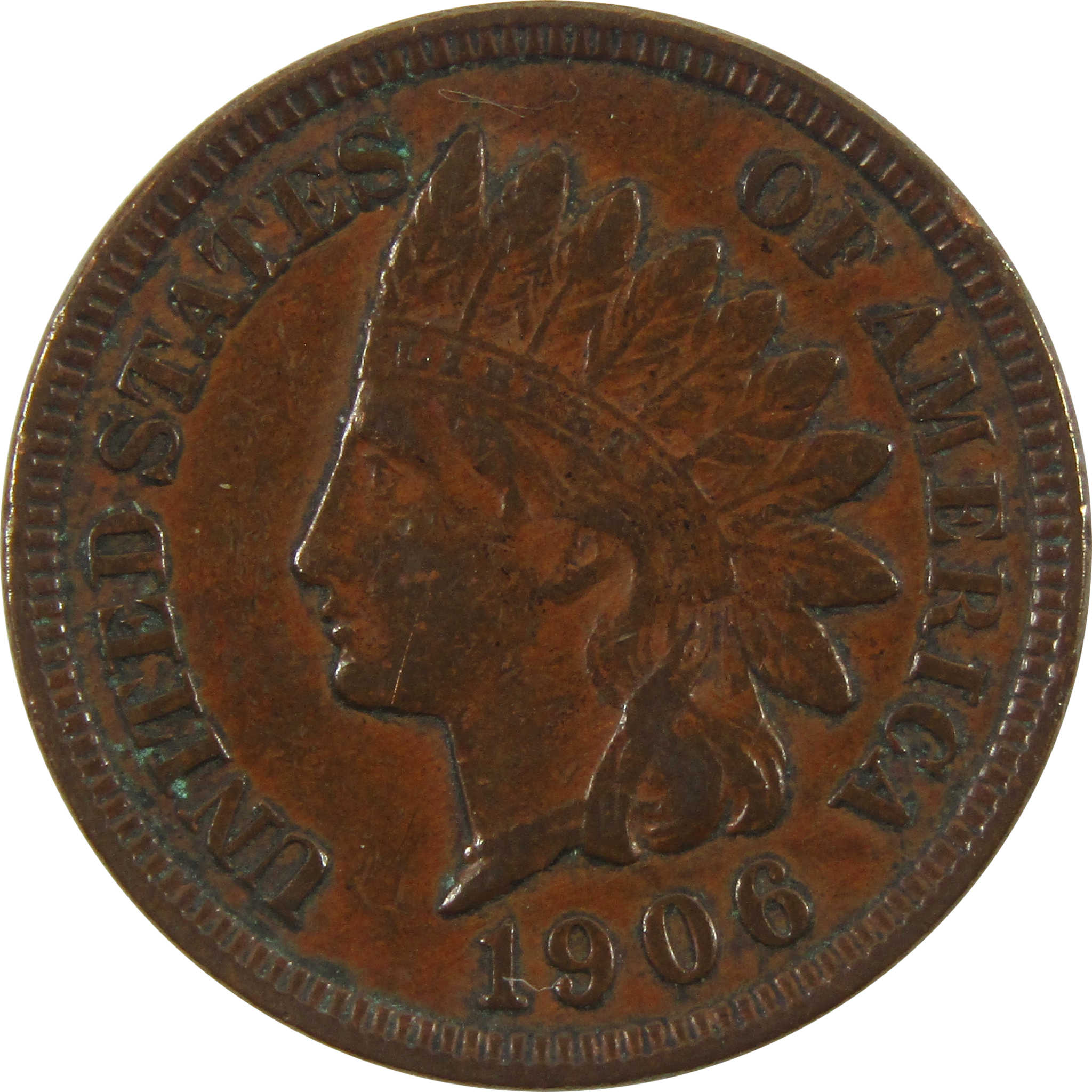 1906 Indian Head Cent XF EF Extremely Fine Penny 1c Coin SKU:I10983