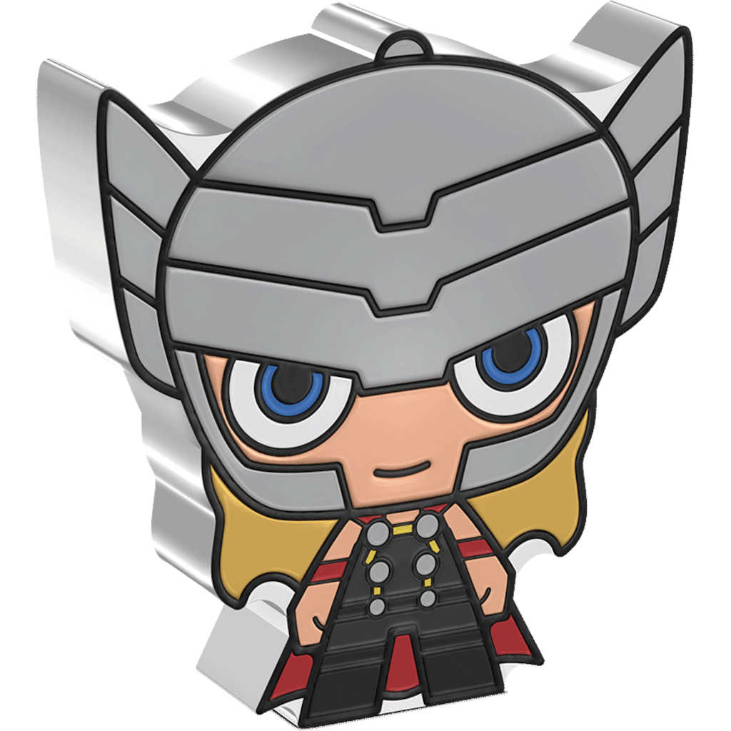 Marvel Thor Chibi 1 oz .999 Silver $2 Proof Coin 2023 COA SKU:OPC151