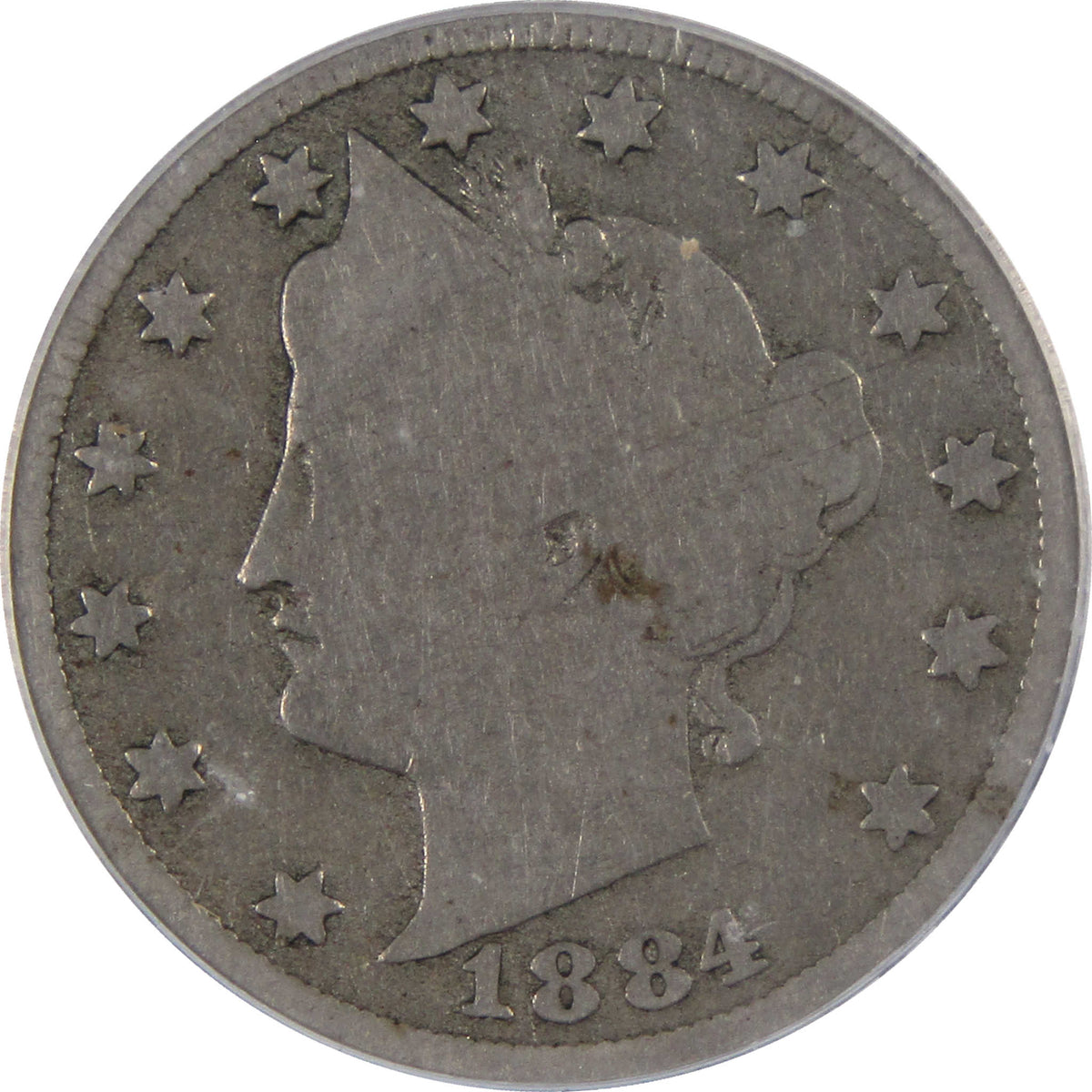 1884 Liberty Head V Nickel VG 8 ICG 5c Coin Collectible SKU:I29084
