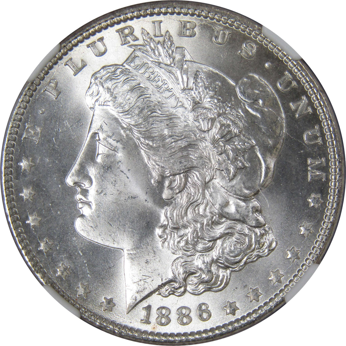 1886 Morgan Silver Dollar MS 65 NGC Uncirculated $1 Coin Collectible - Morgan coin - Morgan silver dollar - Morgan silver dollar for sale - Profile Coins &amp; Collectibles