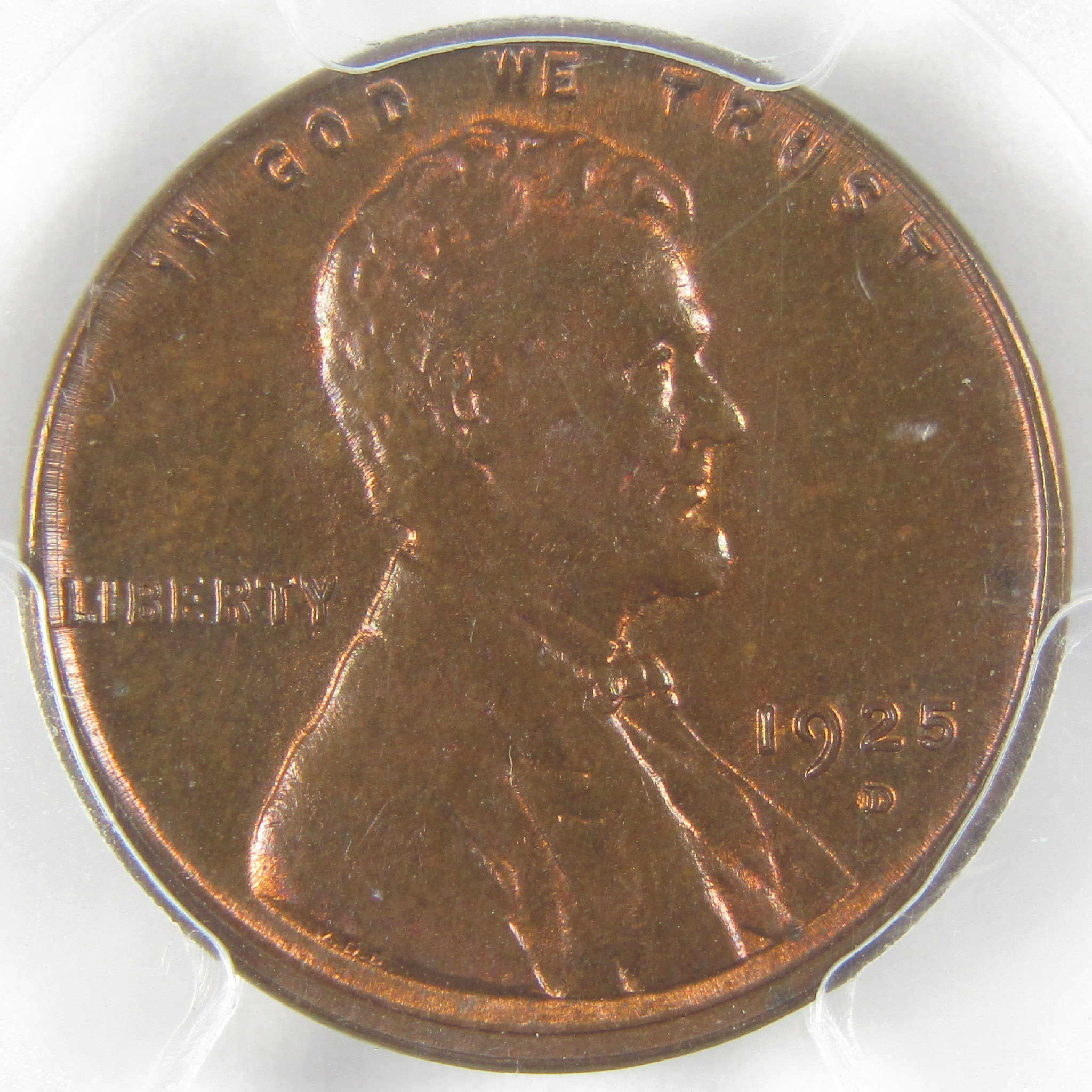 1925 D Lincoln Wheat Cent MS 65 BN PCGS CAC Penny Uncirculated 1c Coin