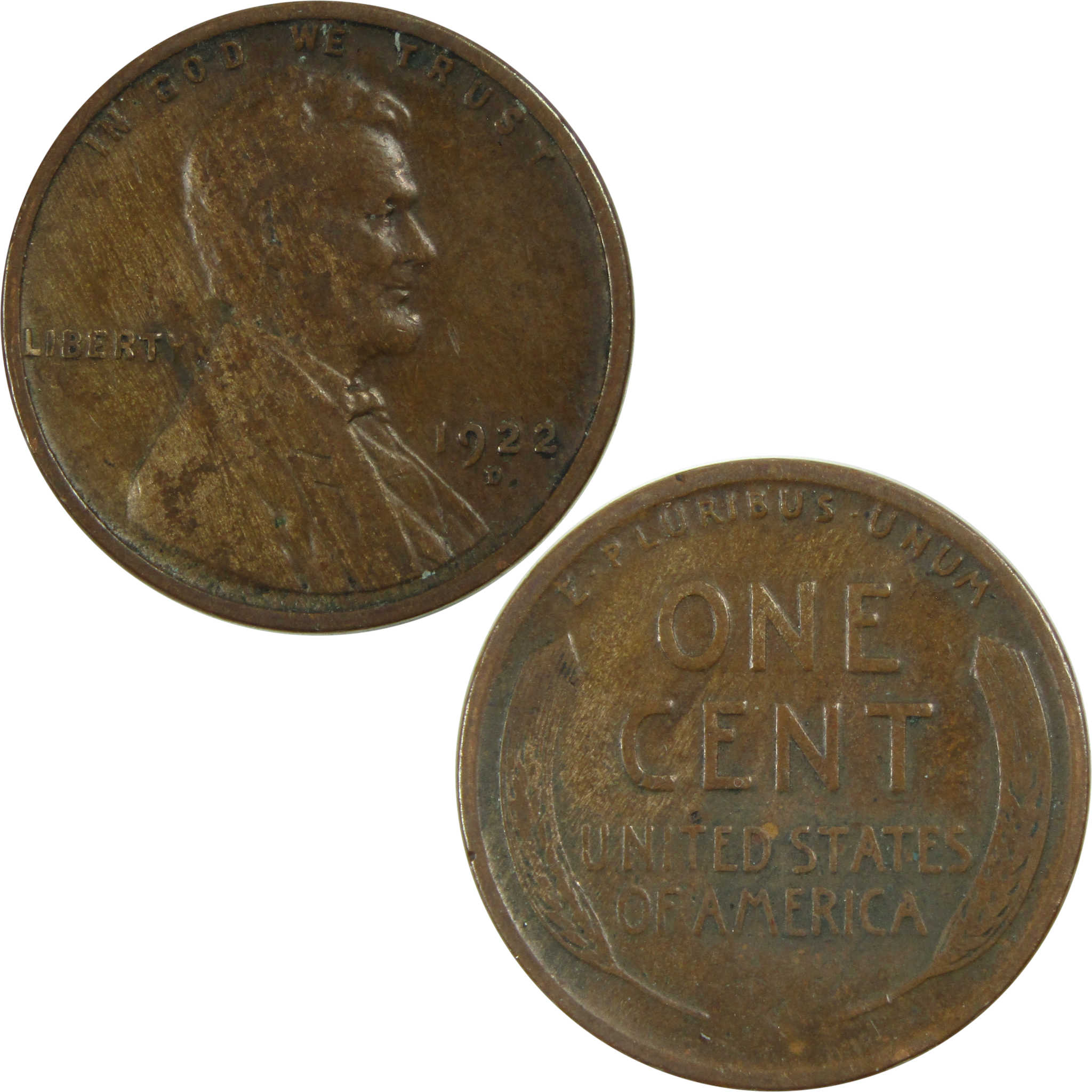 1922 D Lincoln Wheat Cent VF Very Fine Penny 1c Coin SKU:I13486