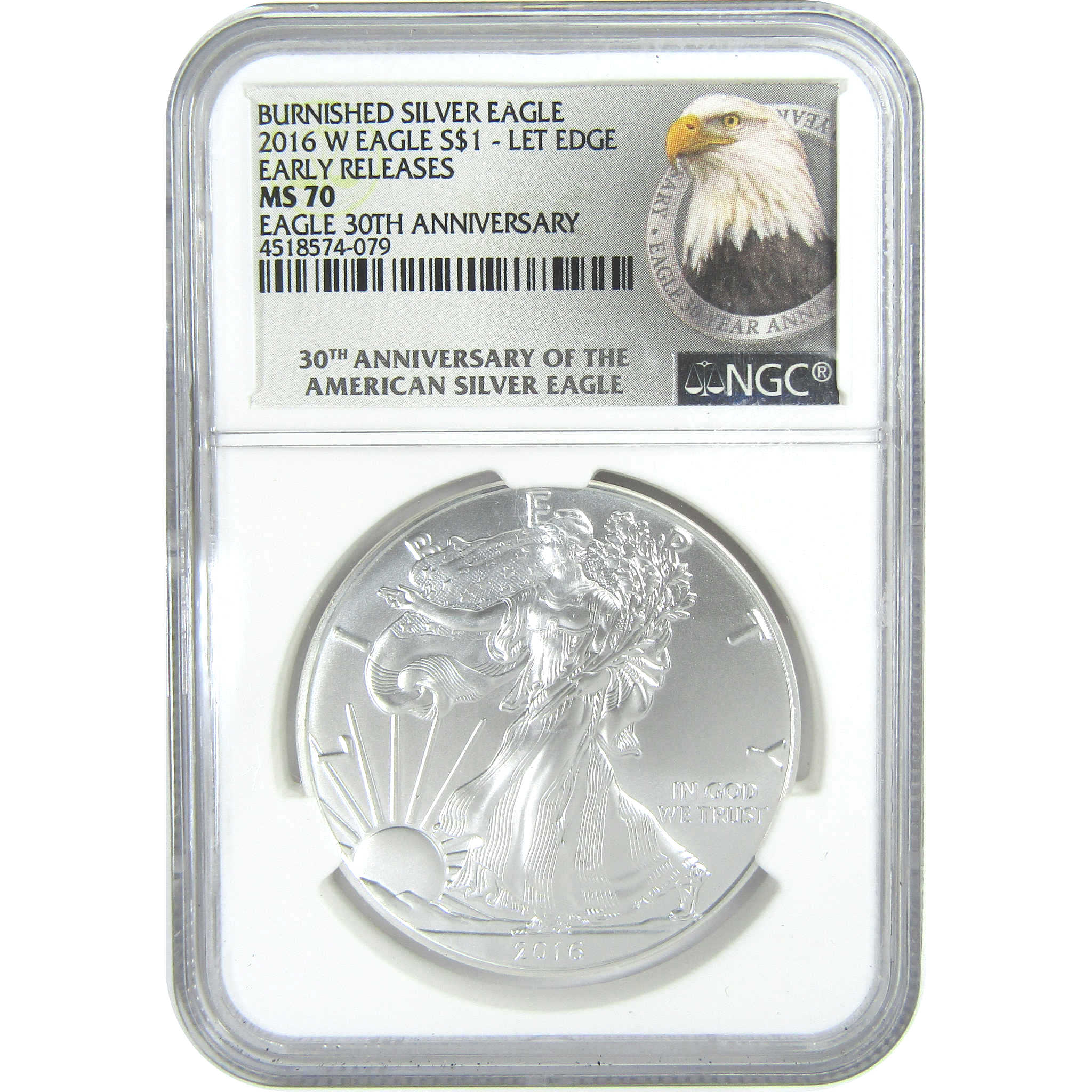 2016 W Lettered Edge American Silver Eagle MS 70 NGC SKU:CPC9440