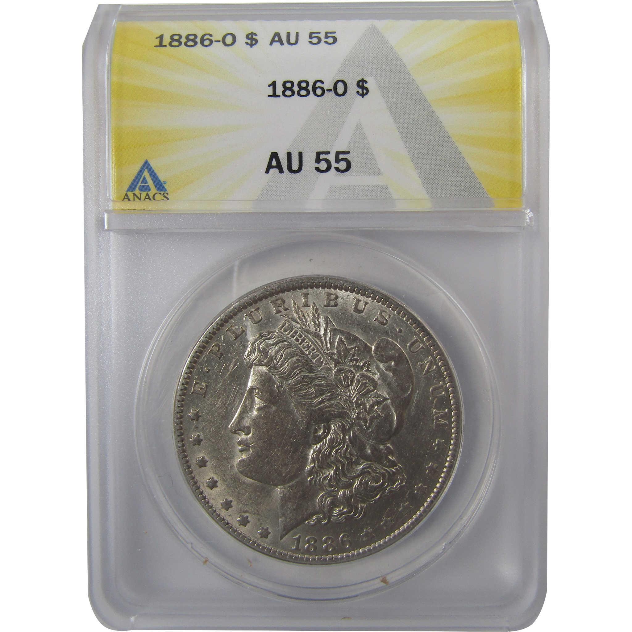 1886 O Morgan Silver Dollar AU 55 ANACS $1 Coin Collectible SKU:I24962 - Morgan coin - Morgan silver dollar - Morgan silver dollar for sale - Profile Coins &amp; Collectibles