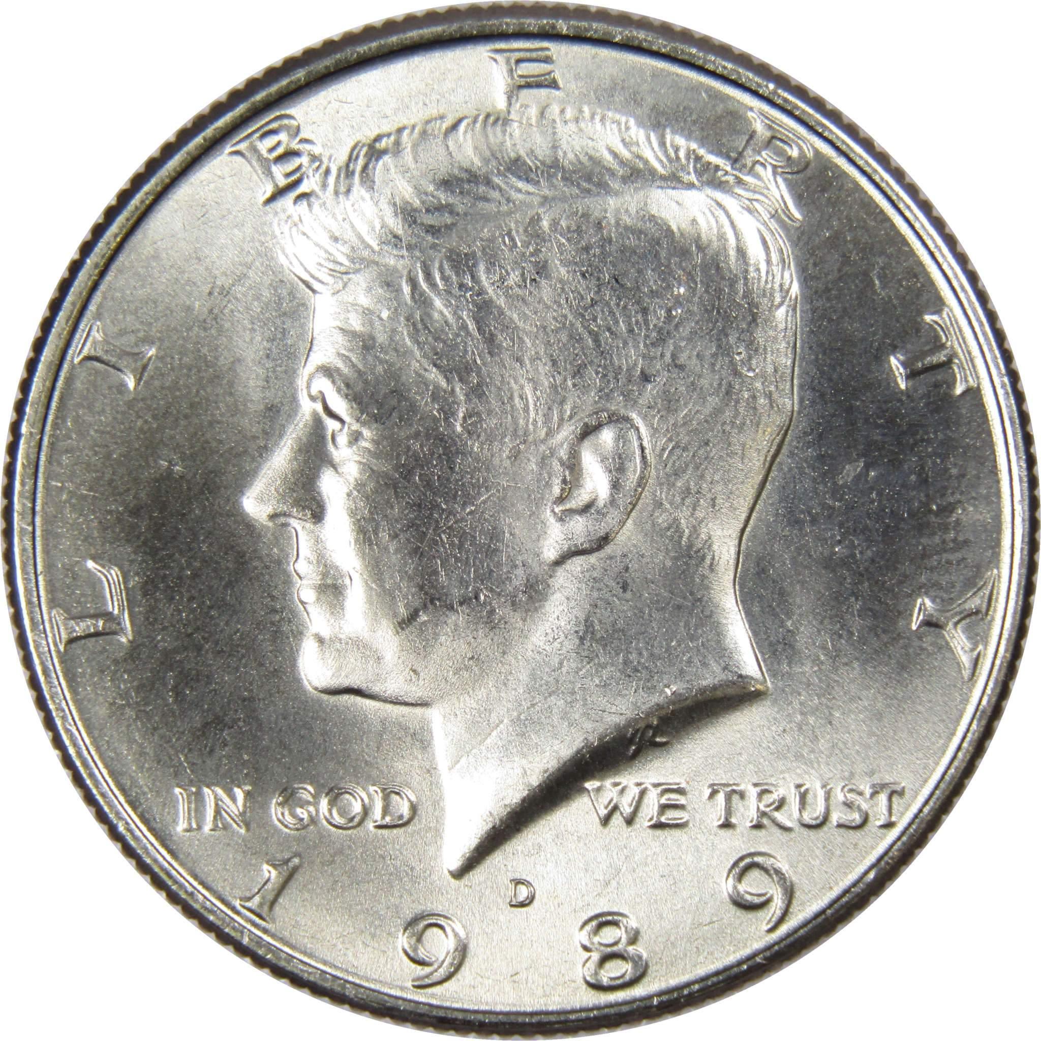 1989 D Kennedy Half Dollar Clad Uncirculated Mint State 50c Coin