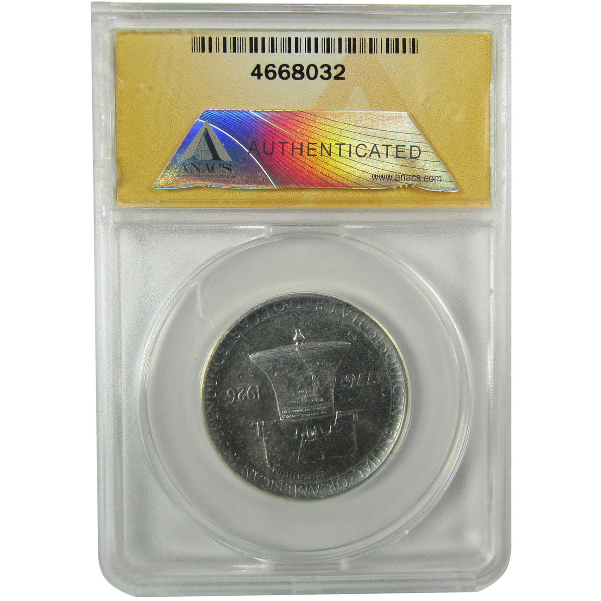 1926 Sesquicentennial Commemorative Silver 50c AU 58 ANACS SKU:CP1565