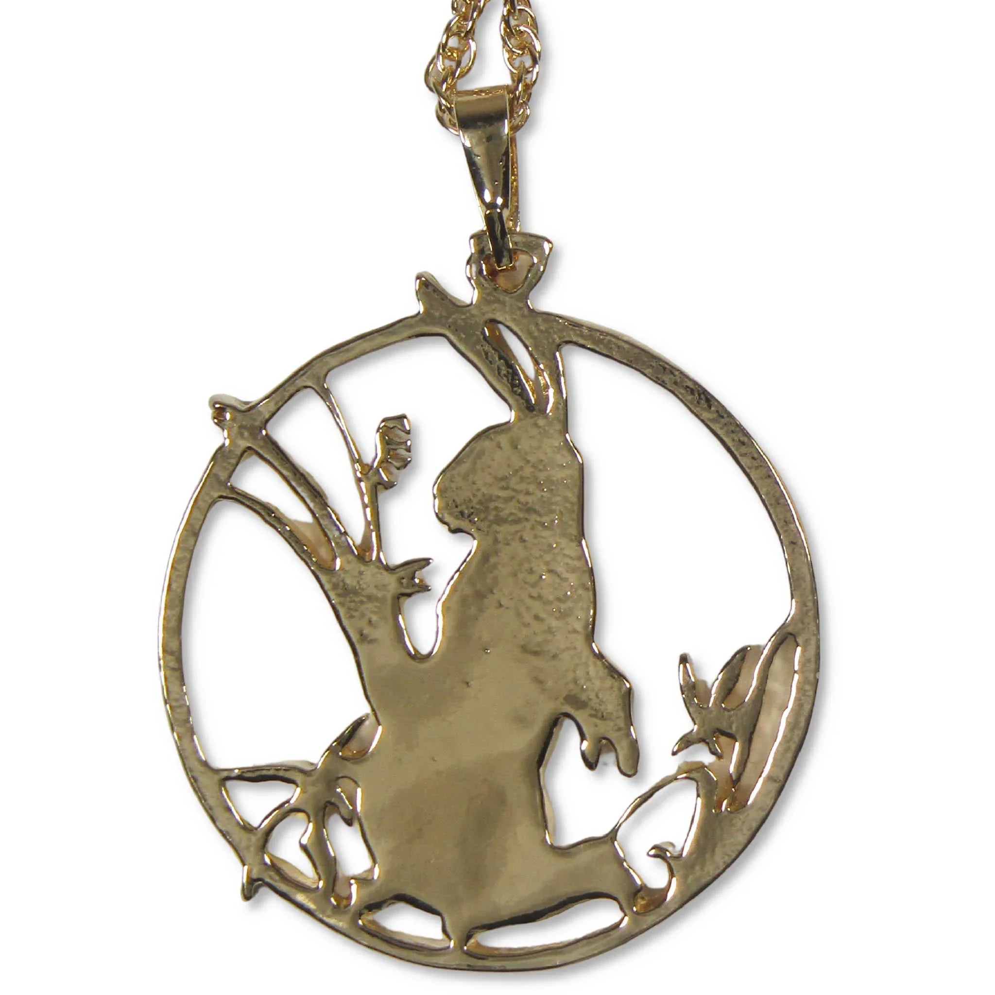 Year of the Rabbit Hand Cut Coin Necklace with Chain