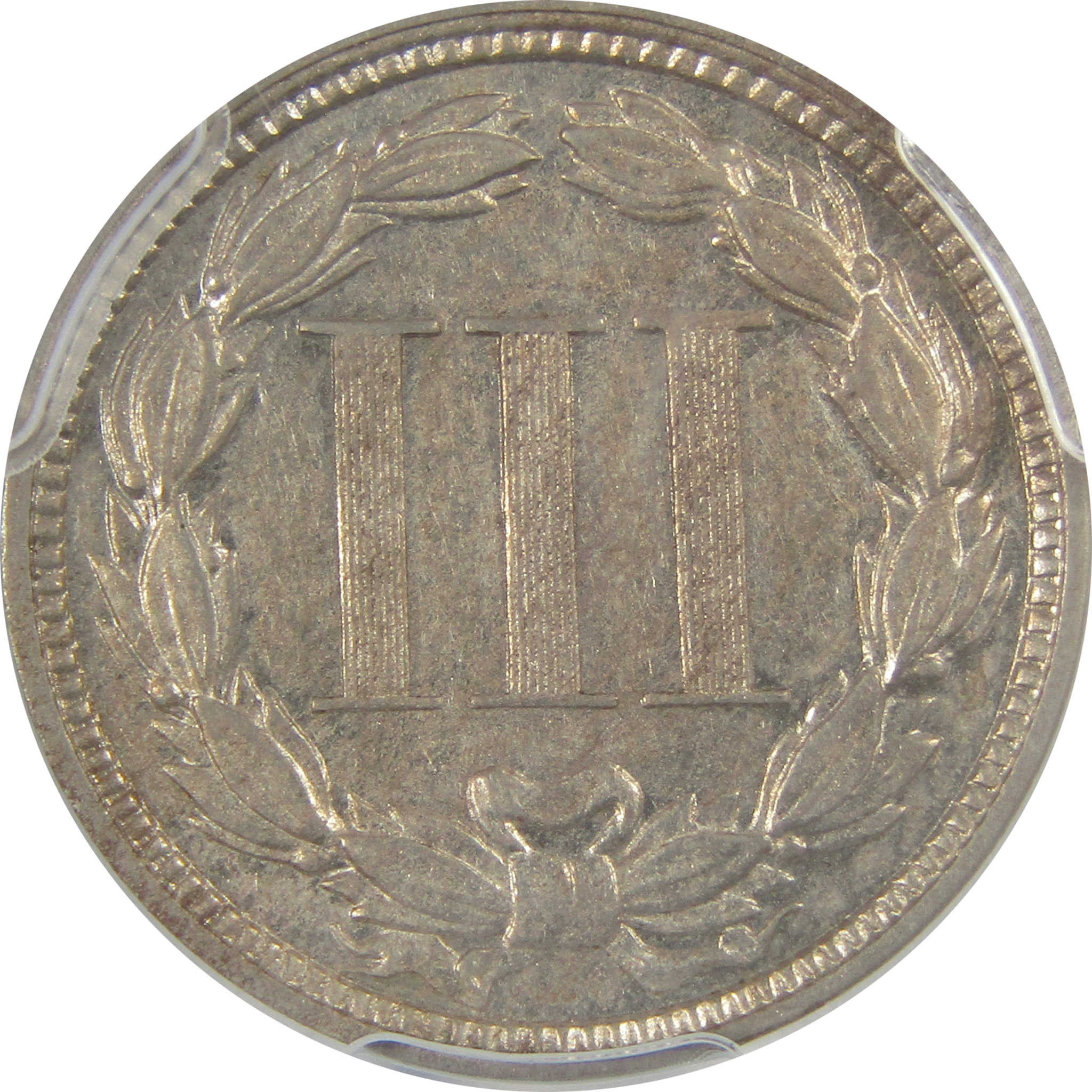 1876 Nickel Three Cent Piece AU Details PCGS 3c Coin SKU:I20019