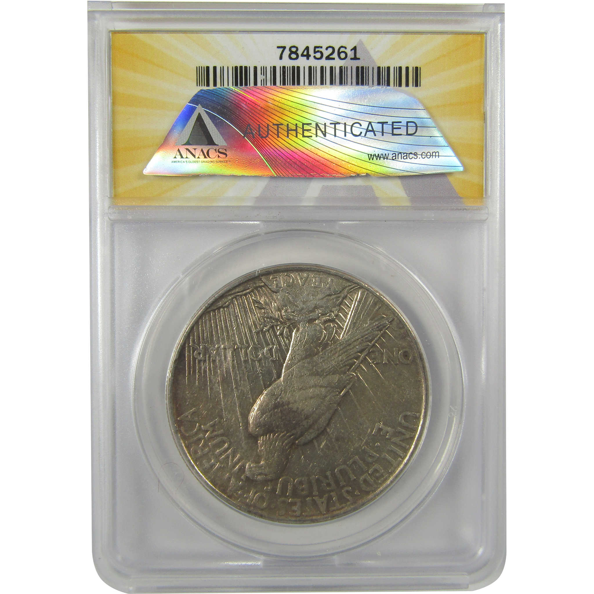 1921 High Relief Peace Dollar EF 45 Details ANACS Silver SKU:I21372