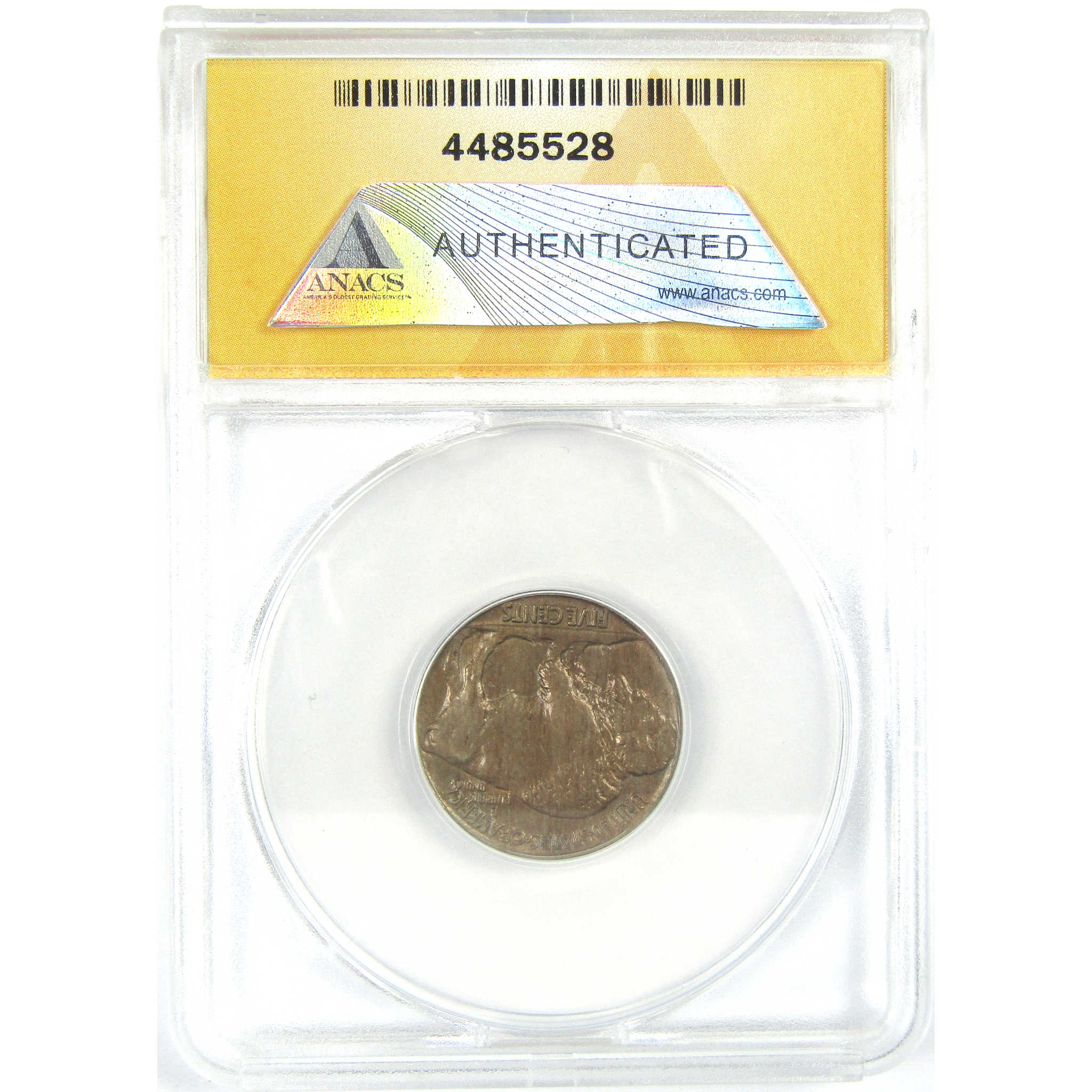 1914 Indian Head Buffalo Nickel AU 50 ANACS 5c Coin SKU:I16282