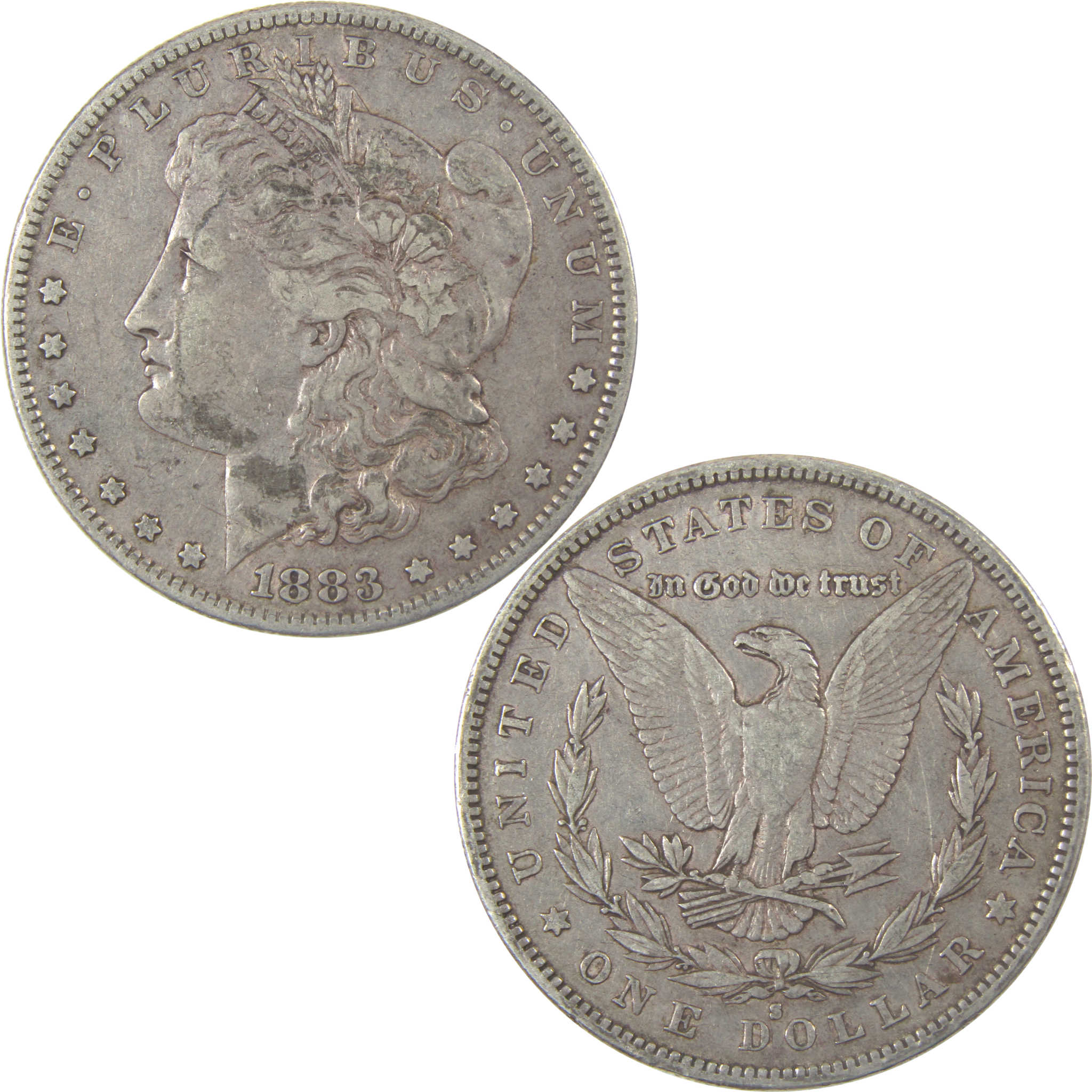 1883 S Morgan Silver Dollar VF Very Fine $1 Coin SKU:I24347