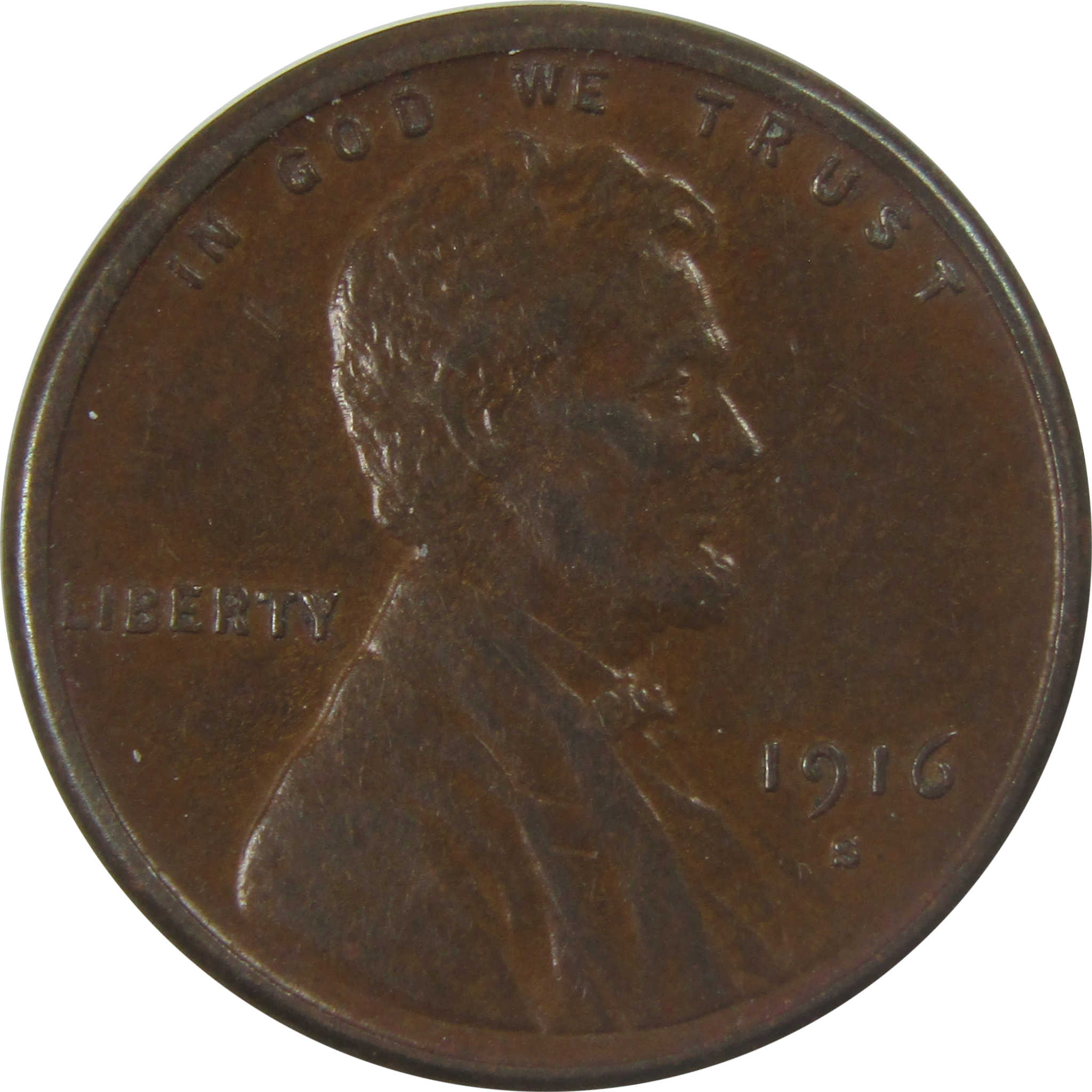 1916 S Lincoln Wheat Cent AU About Uncirculated Penny SKU:I24674