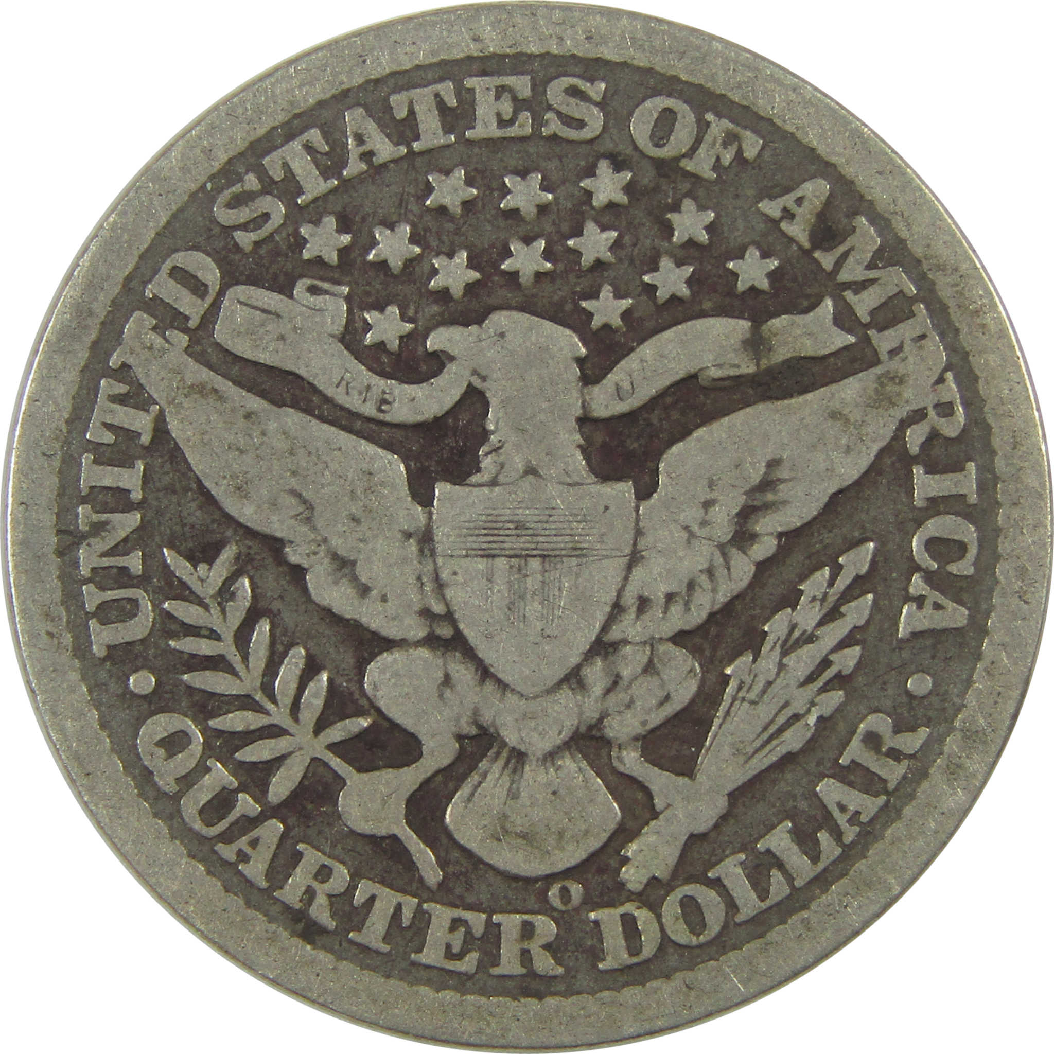 1897 O Barber Quarter G Good Silver 25c Coin SKU:I20957