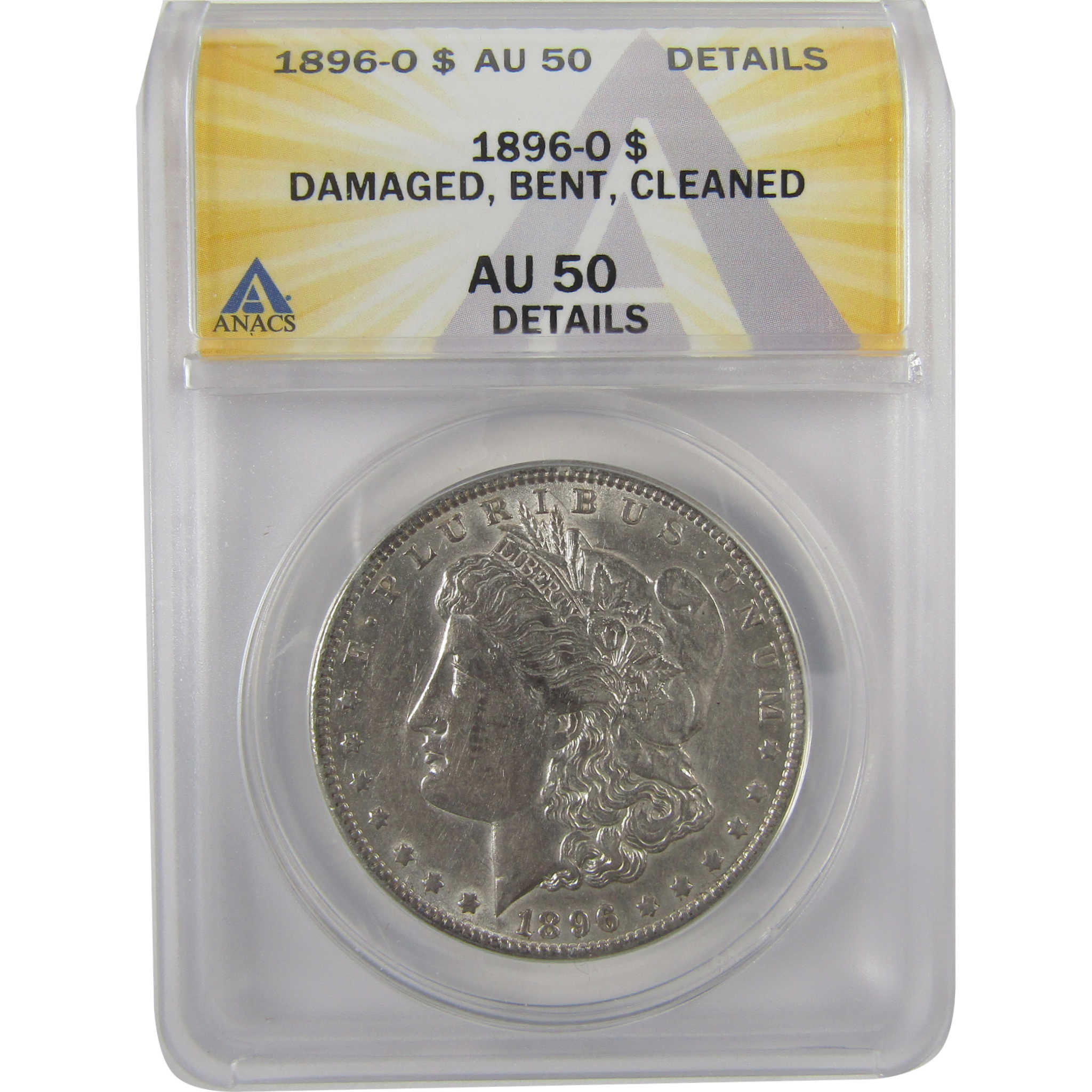 1896 O Morgan Dollar AU 50 Details ANACS Silver $1 Coin SKU:I19042 - Morgan coin - Morgan silver dollar - Morgan silver dollar for sale - Profile Coins &amp; Collectibles
