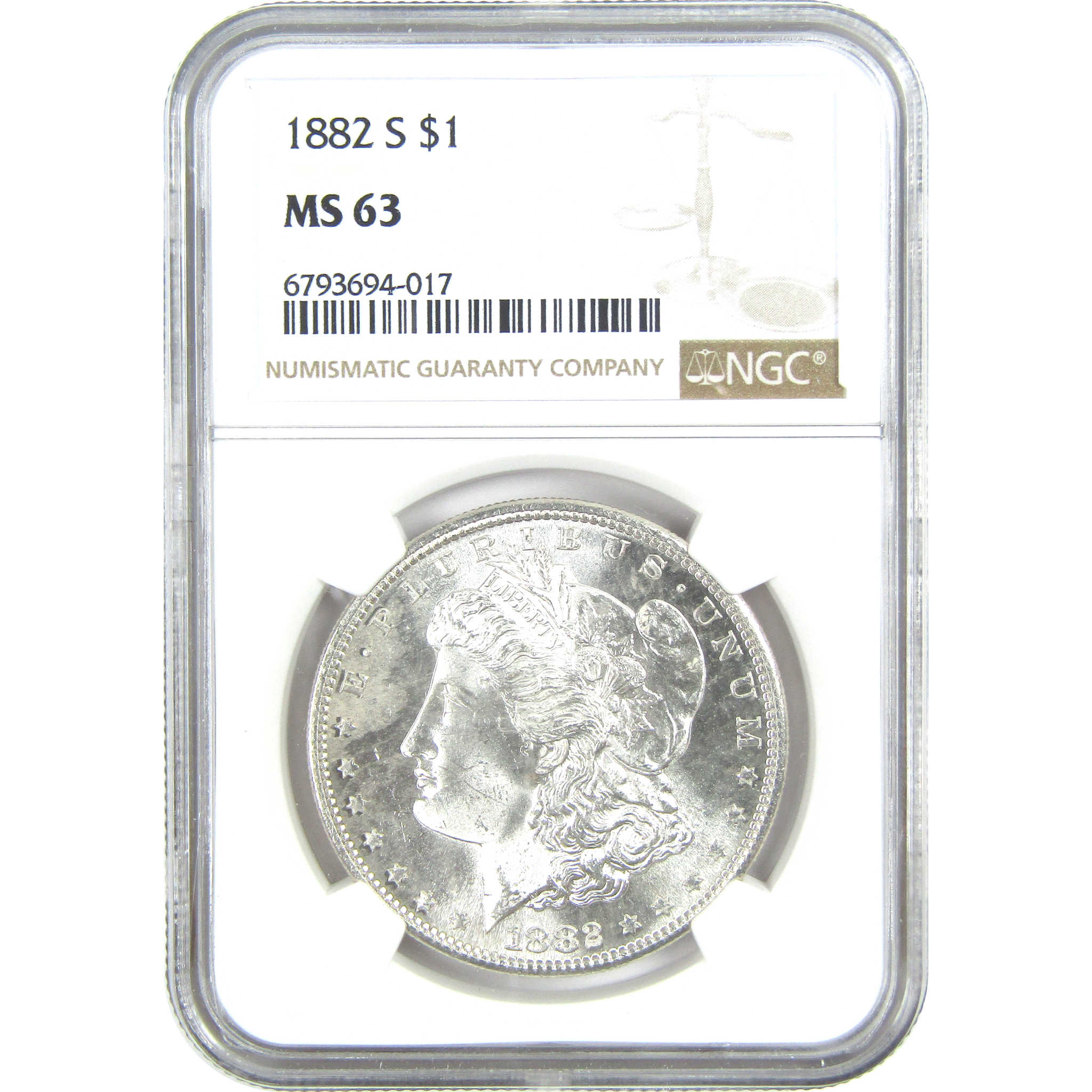 1882 S Morgan Dollar MS 63 NGC Silver $1 Uncirculated Coin SKU:I15719 - Morgan coin - Morgan silver dollar - Morgan silver dollar for sale - Profile Coins &amp; Collectibles