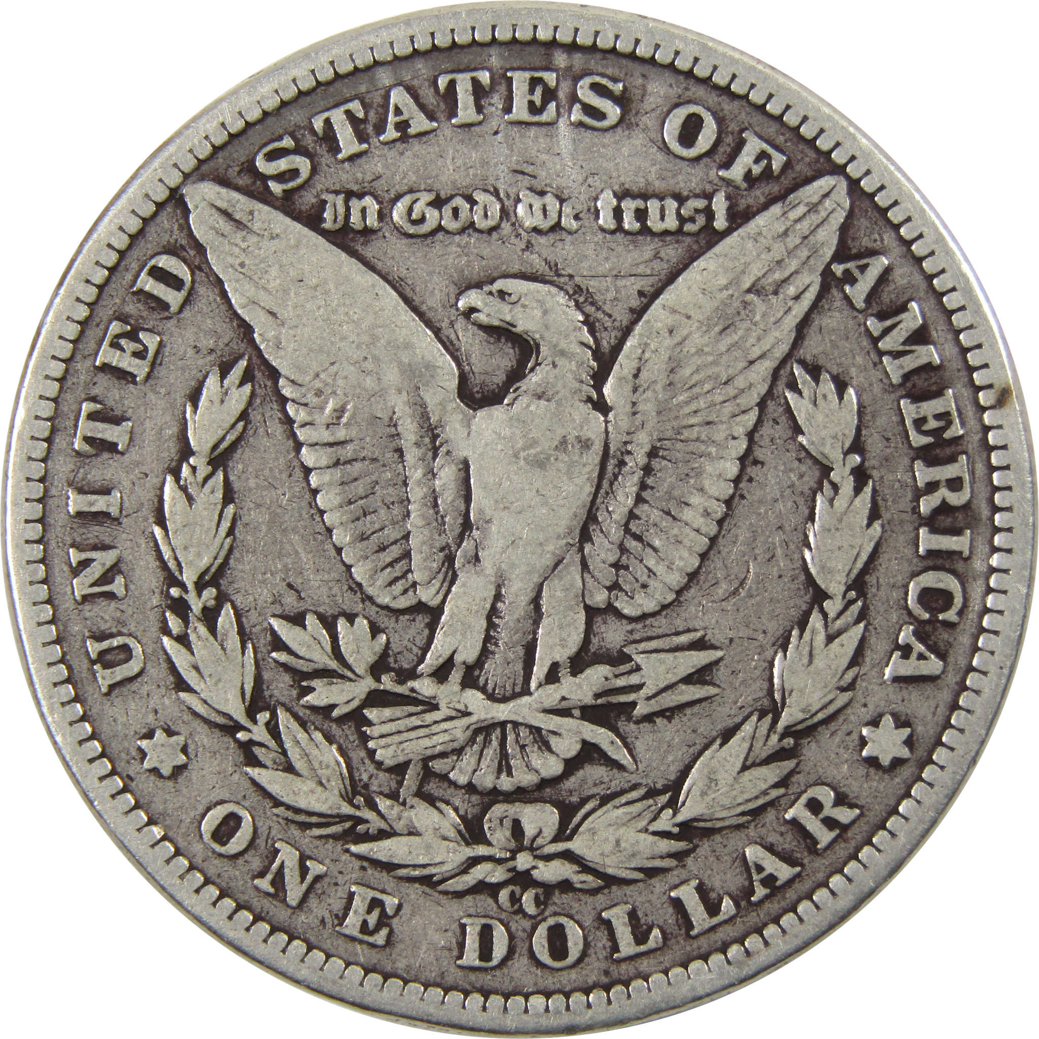 1890 CC Tail Bar Morgan Dollar VG Details Silver $1 Coin SKU:I10202 - Morgan coin - Morgan silver dollar - Morgan silver dollar for sale - Profile Coins &amp; Collectibles