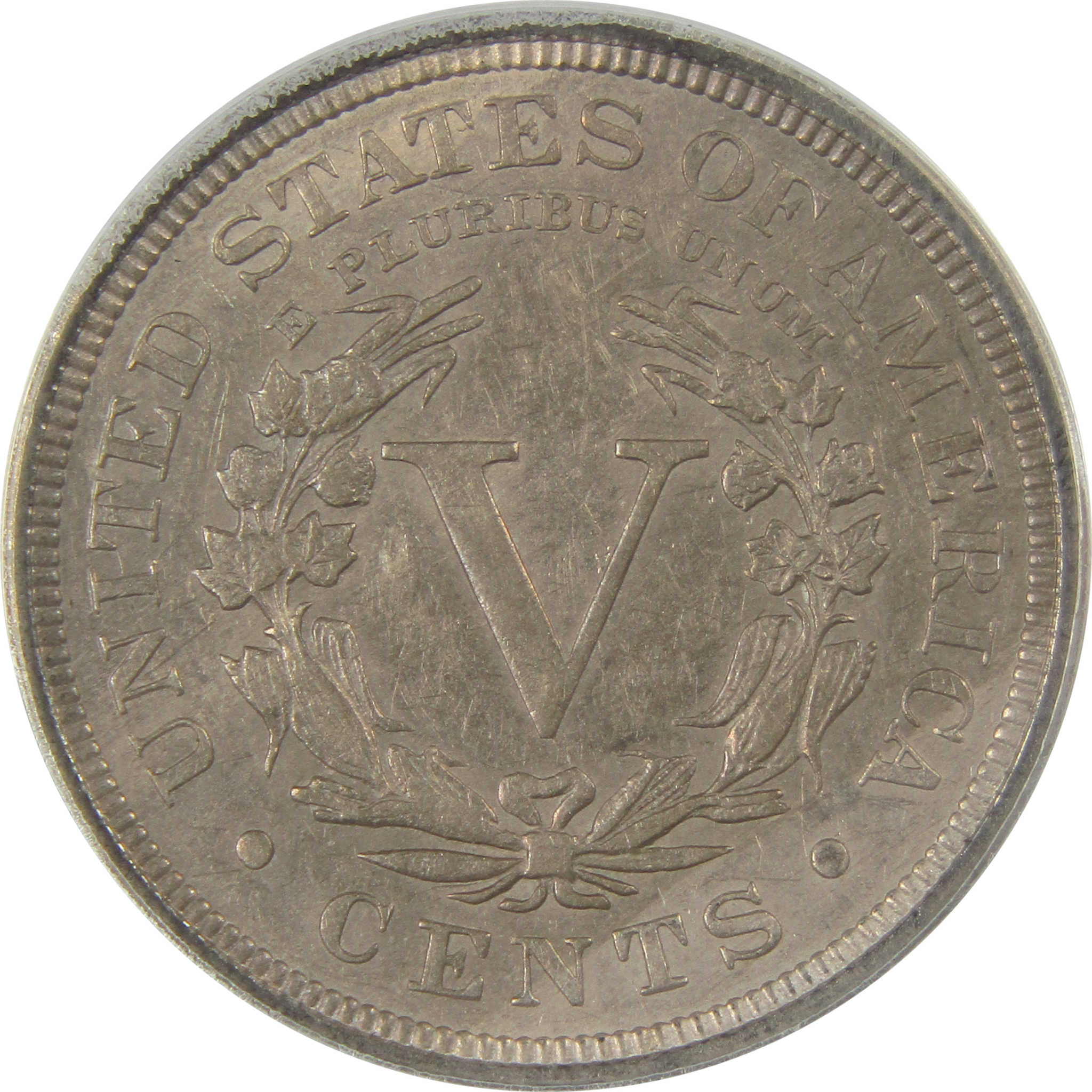 1899 Repunched Date Liberty Head Nickel AU 50 Details ANACS SKU:I22307