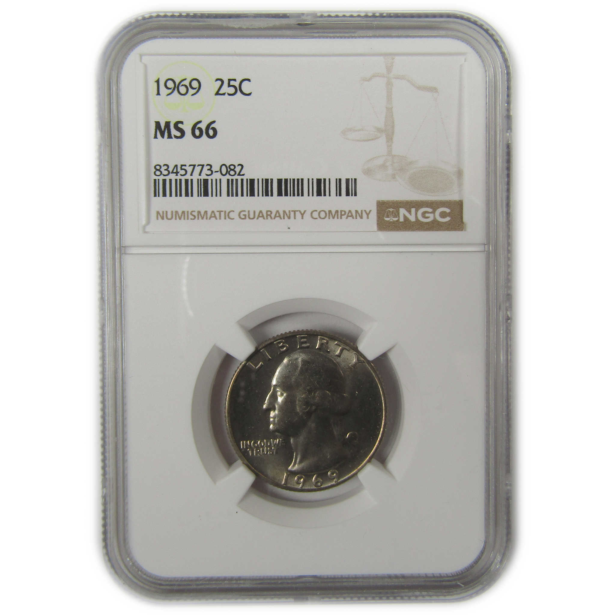 1969 Washington Quarter MS 66 NGC Clad Uncirculated SKU:I20564