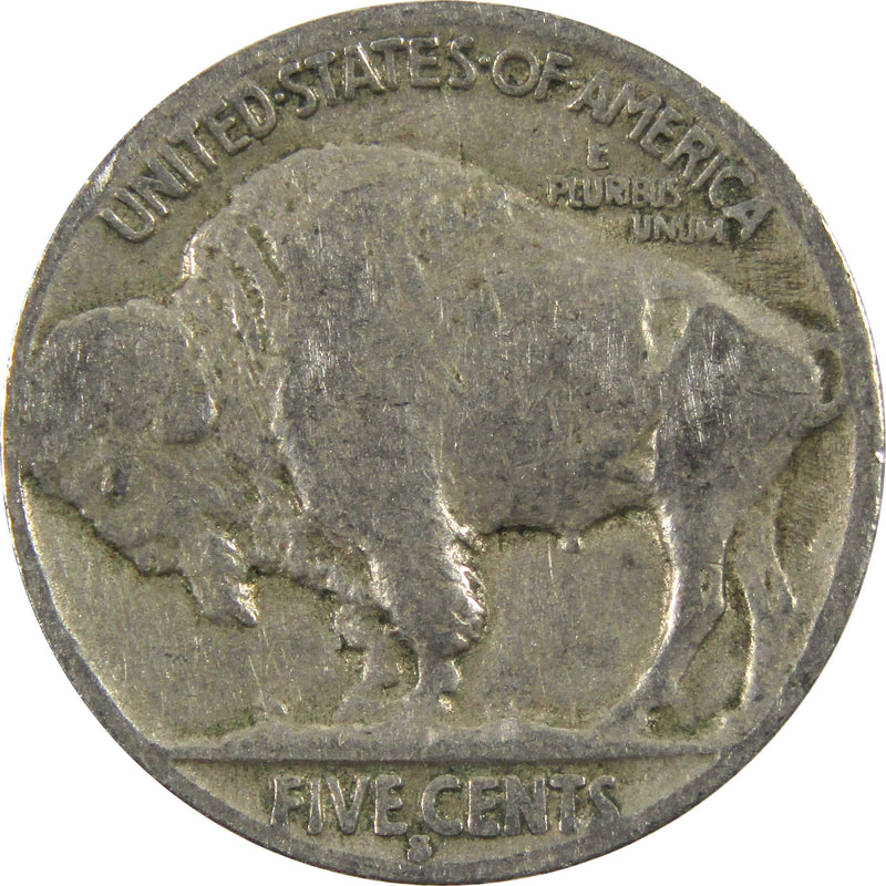 1936 S Indian Head Buffalo Nickel AG About Good 5c Coin
