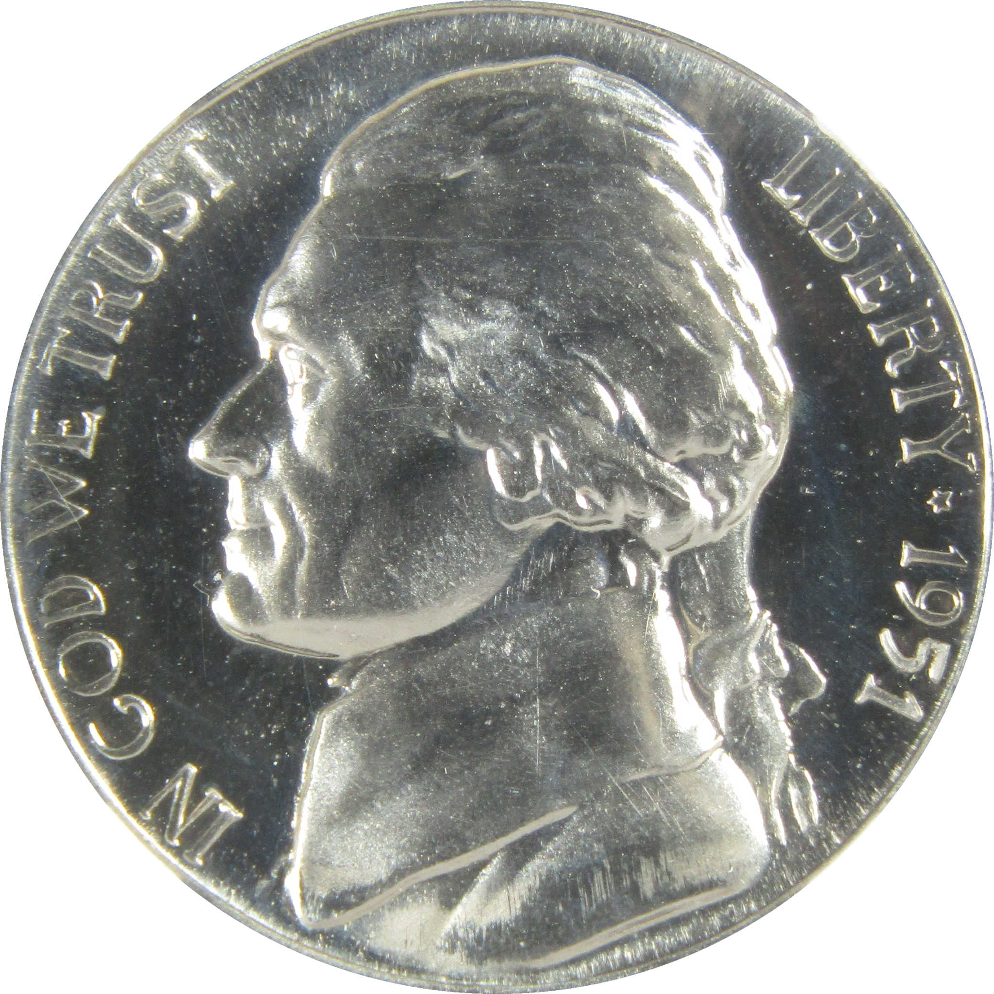 1951 Jefferson Nickel PF 68 NGC Proof 5c Coin Collectible SKU:I27340