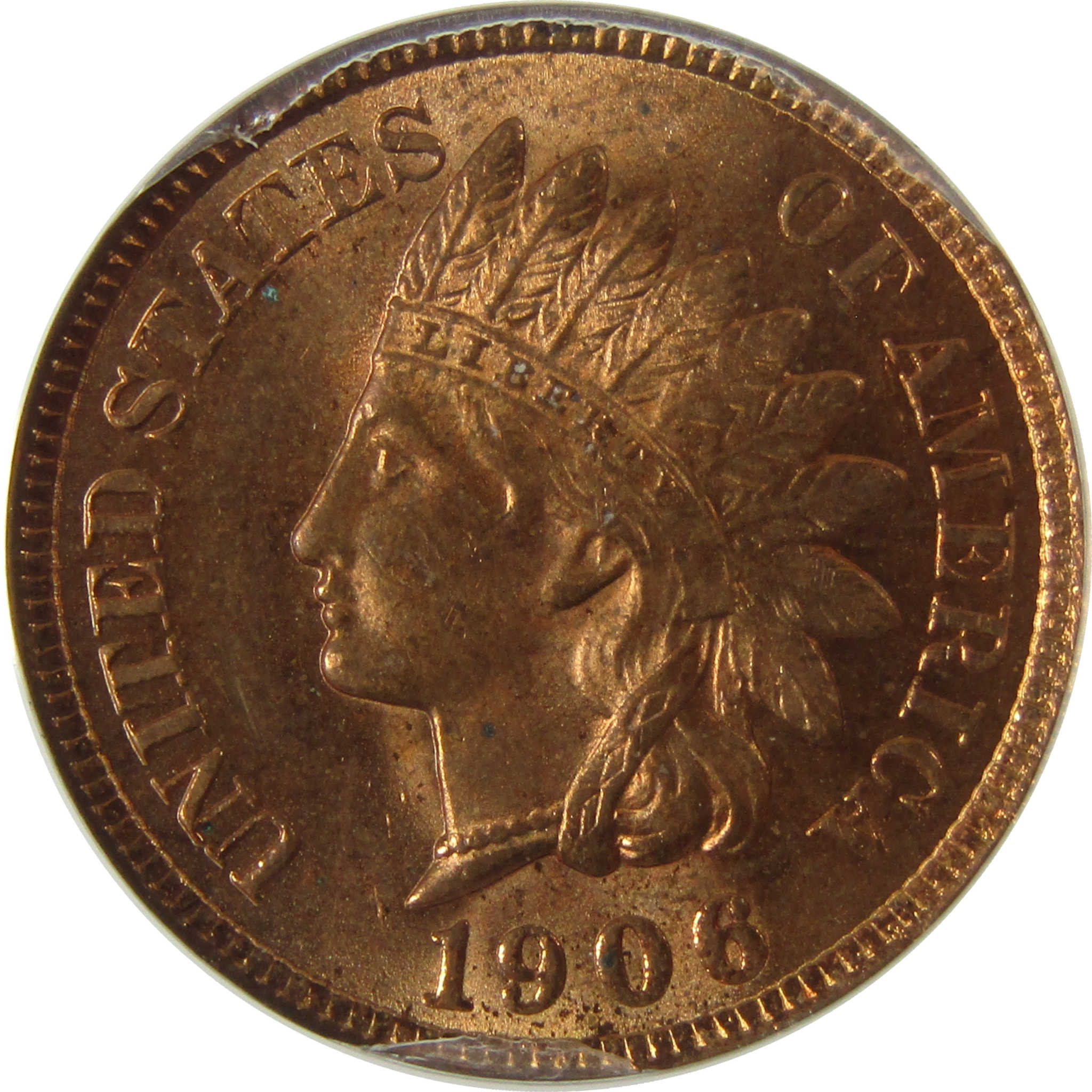 1906 Indian Head Cent MS 63 RD ANACS Uncirculated Penny SKU:I28410