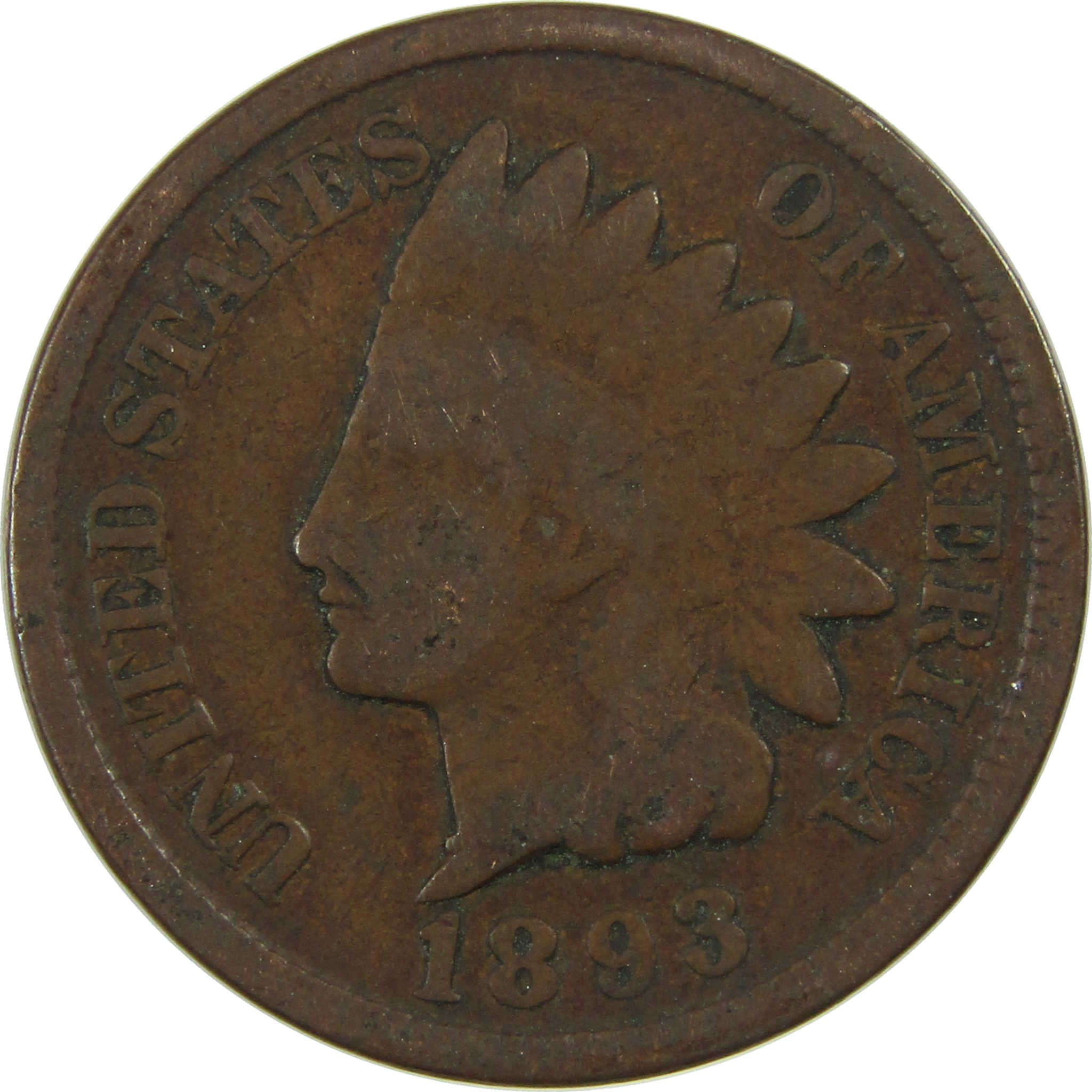 1893 Indian Head Cent G Good Penny 1c Coin SKU:I27040