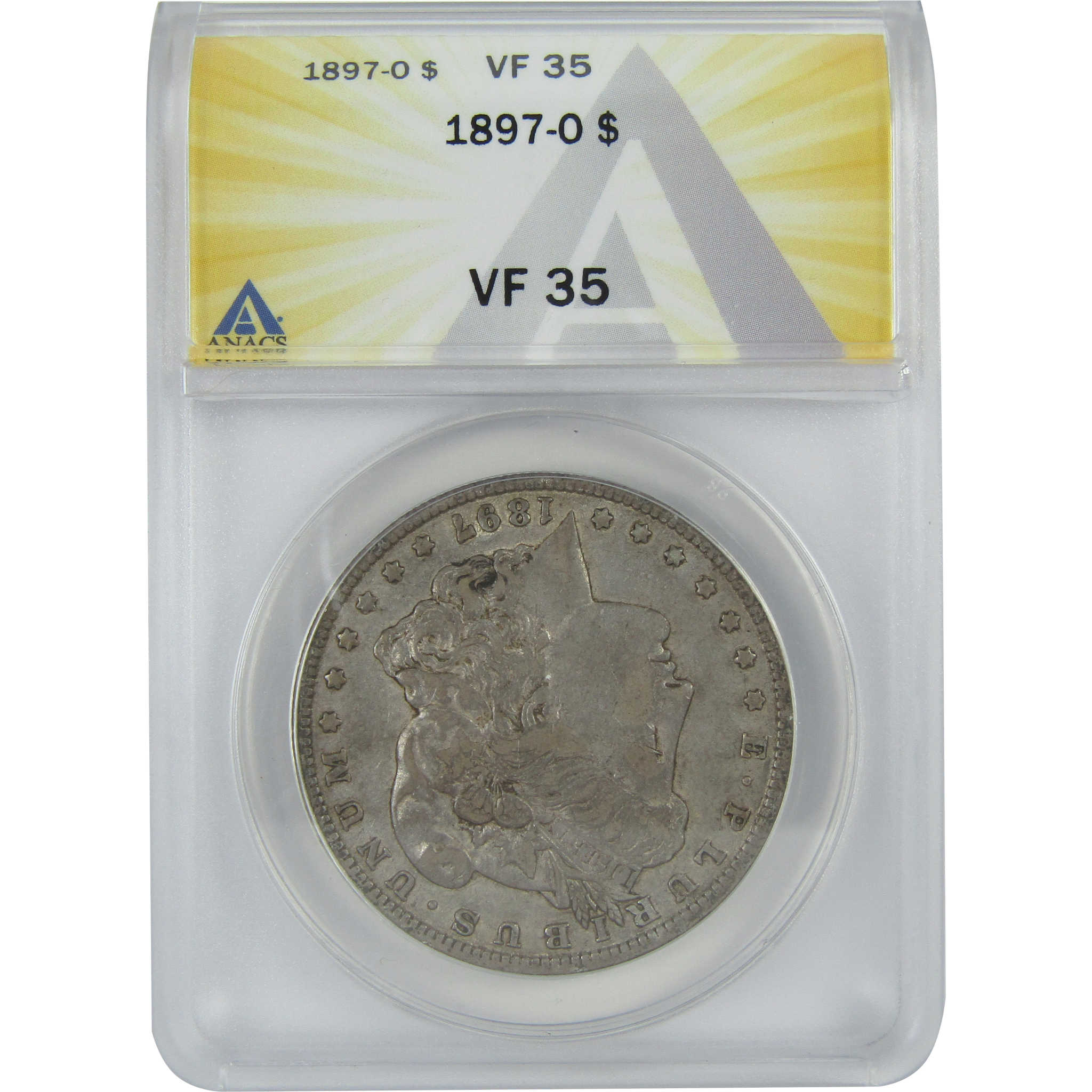 1897 O Morgan Dollar VF 35 ANACS Silver $1 Coin SKU:I16380 - Morgan coin - Morgan silver dollar - Morgan silver dollar for sale - Profile Coins &amp; Collectibles