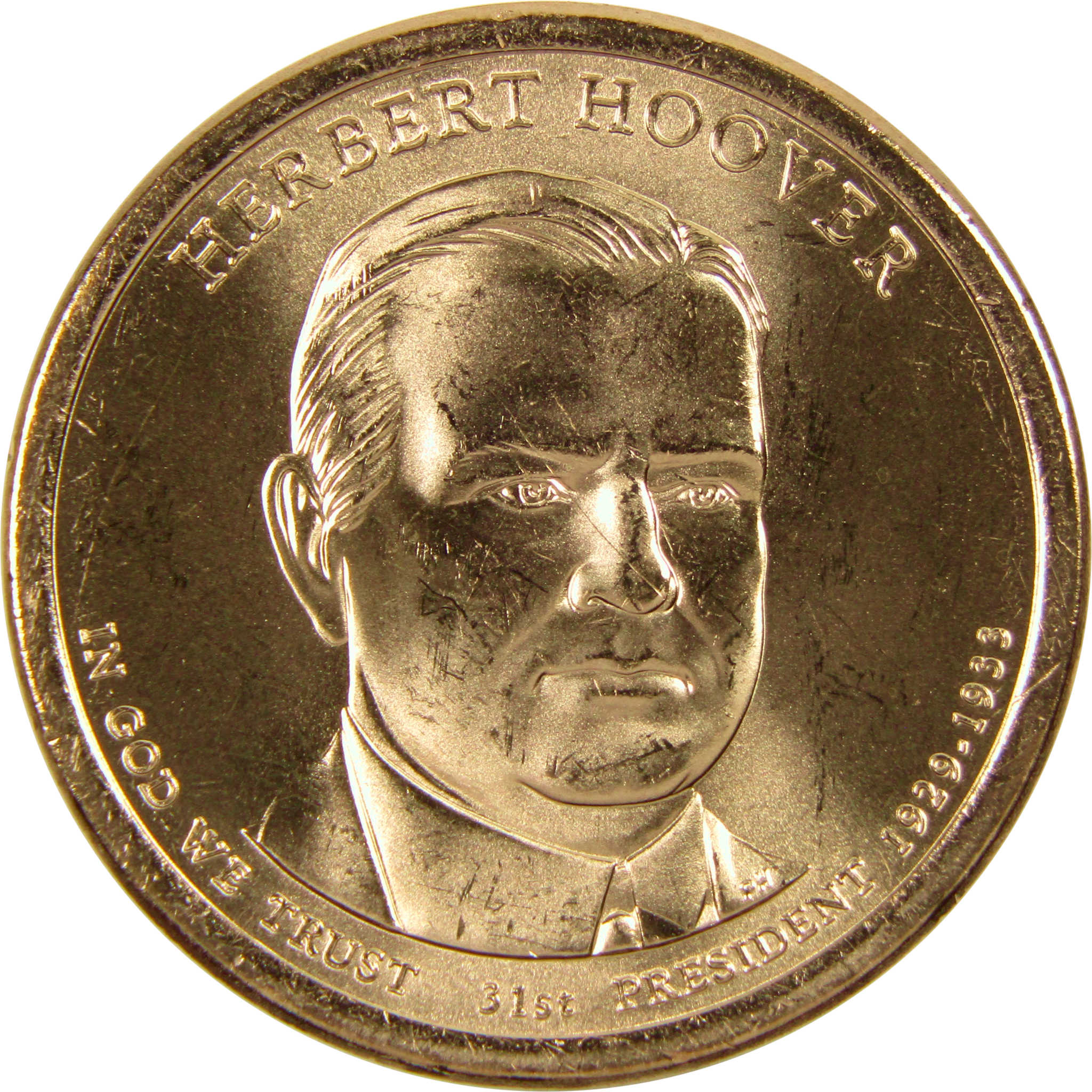2014 P Herbert Hoover Presidential Dollar BU Uncirculated $1 Coin