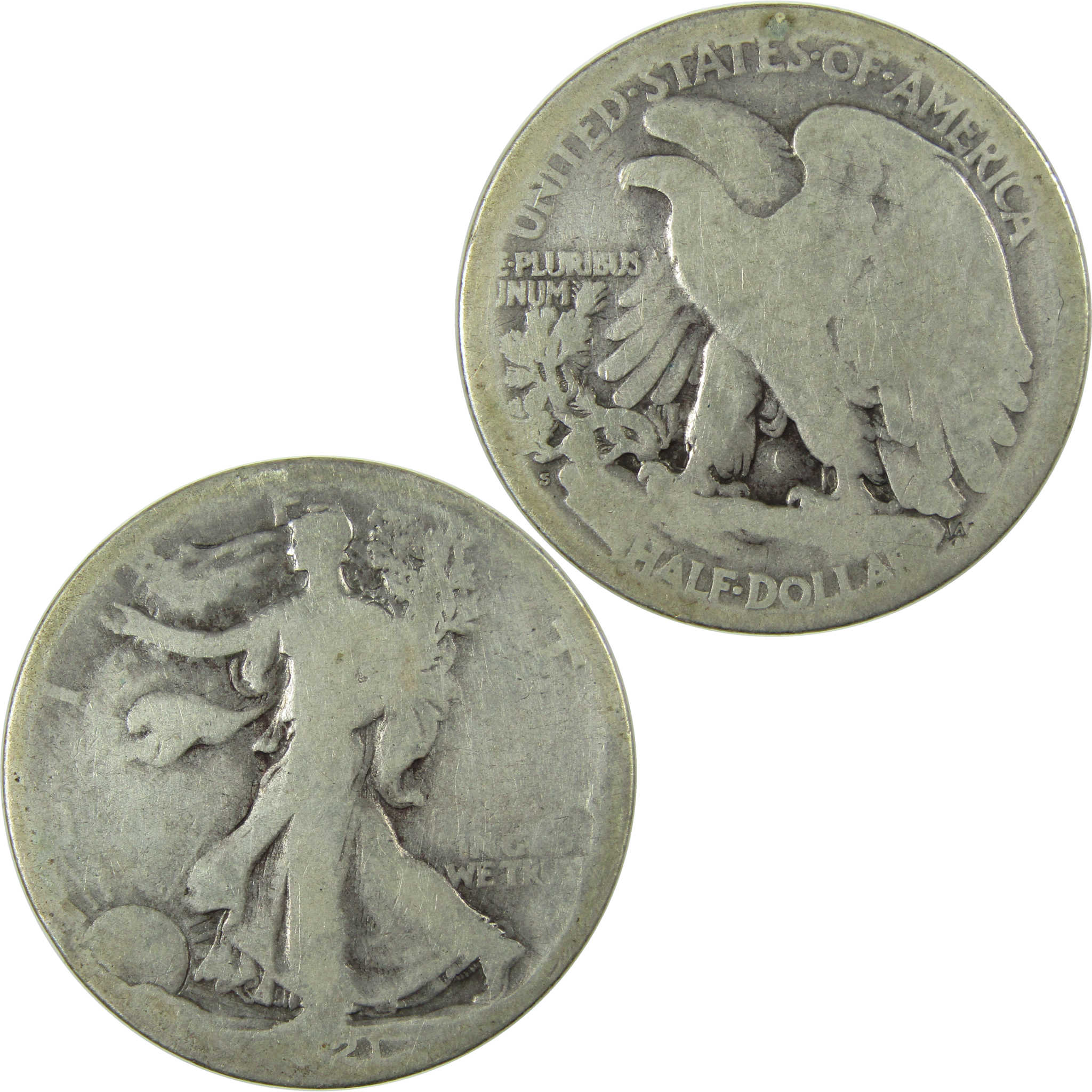 1921 S Liberty Walking Silver Half Dollar AG About Good SKU:I27819