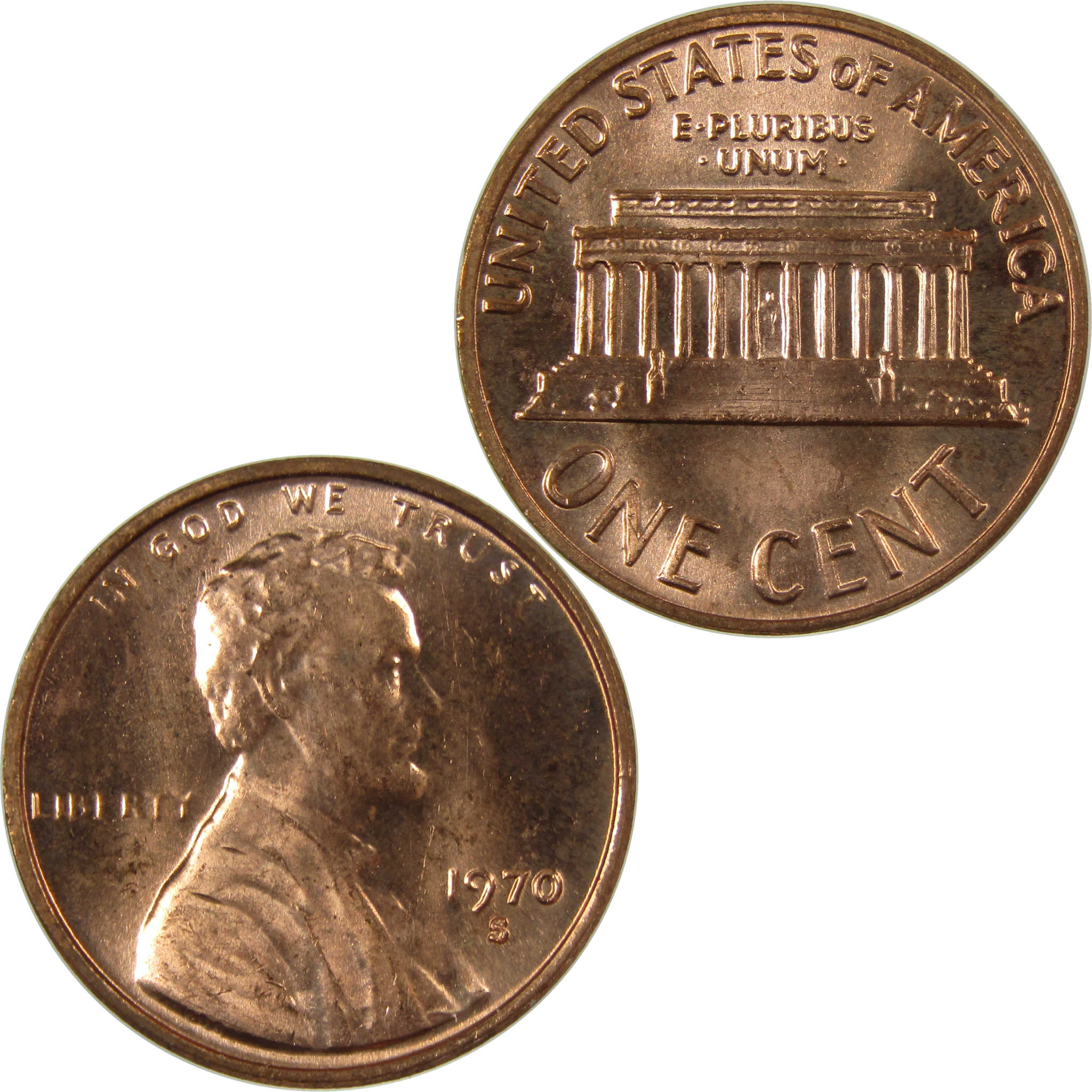 1970 S Small Date Lincoln Memorial Cent Uncirculated SKU:I27837