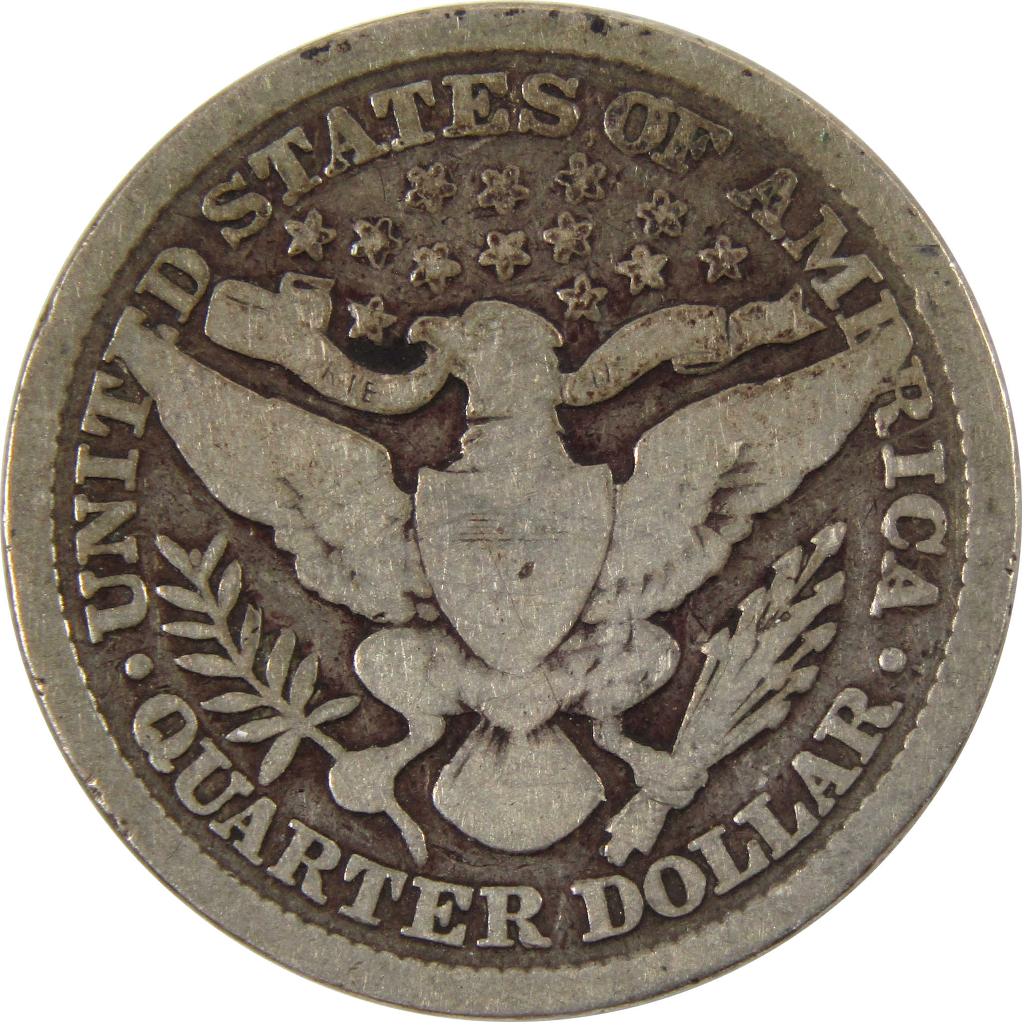 1898 Barber Quarter G Good 90% Silver 25c Coin SKU:I10001