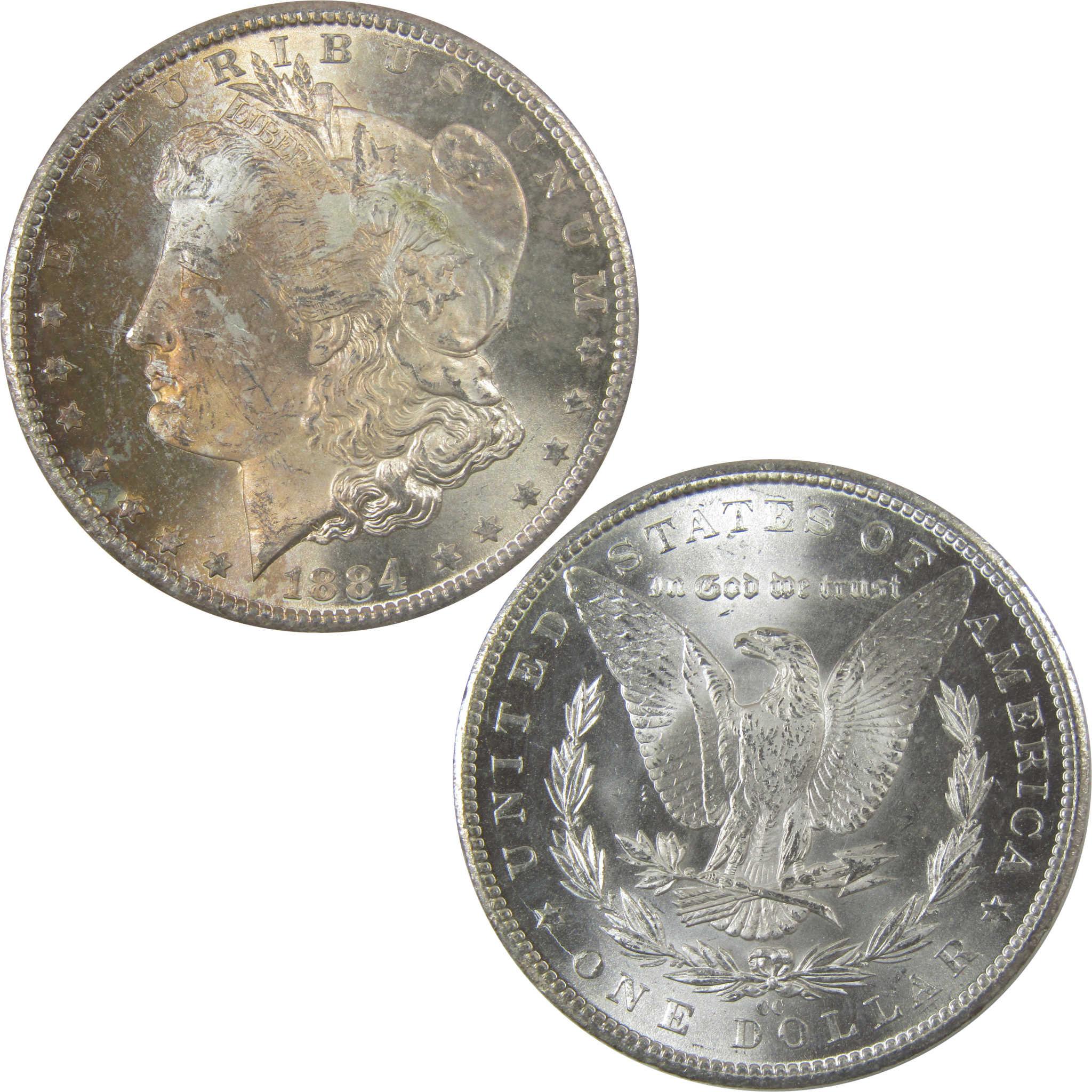 1884 CC Morgan Silver Dollar Uncirculated Toned SKU:I23579