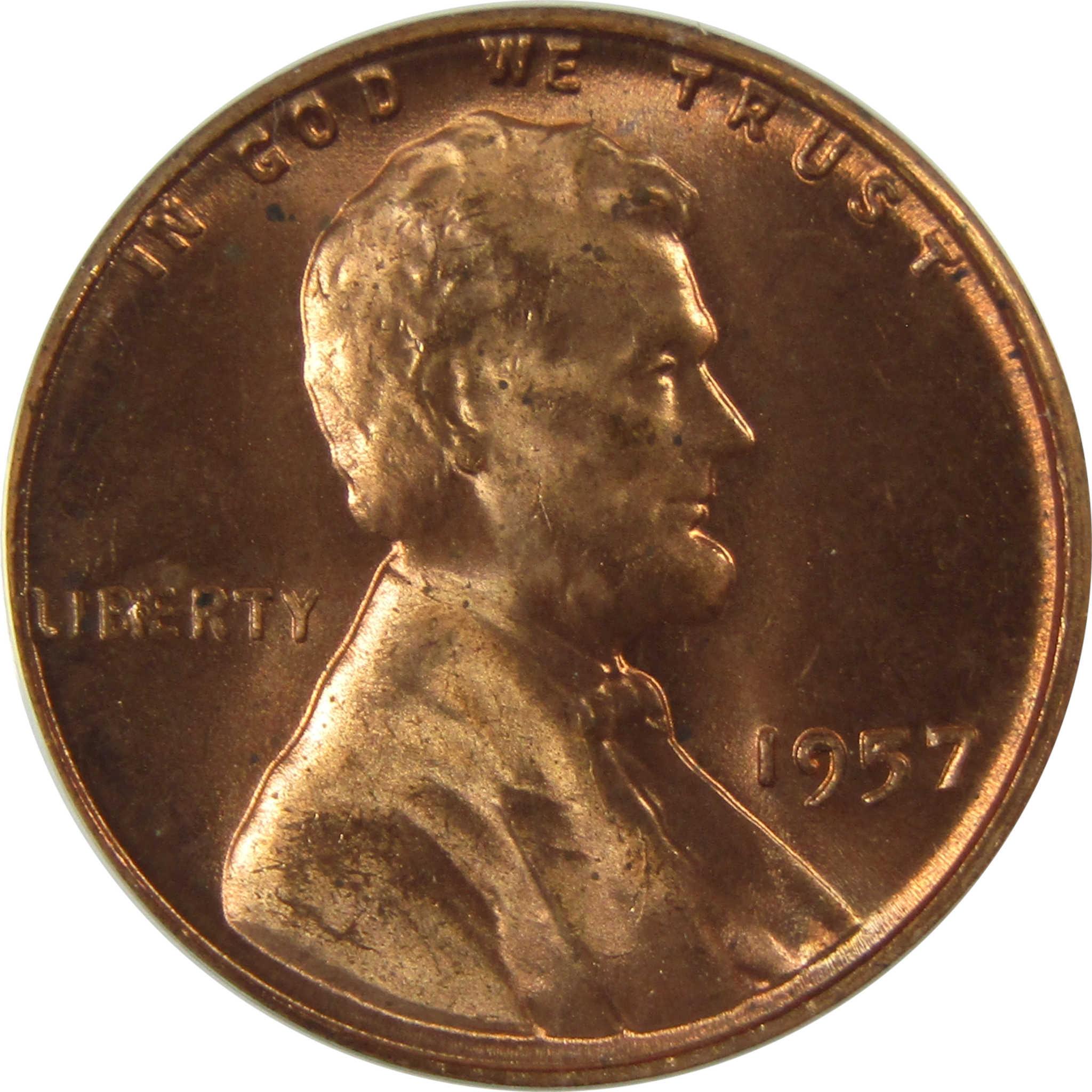 1957 BIE Variety Lincoln Wheat Cent MS 65 RB ANACS Penny SKU:CP148