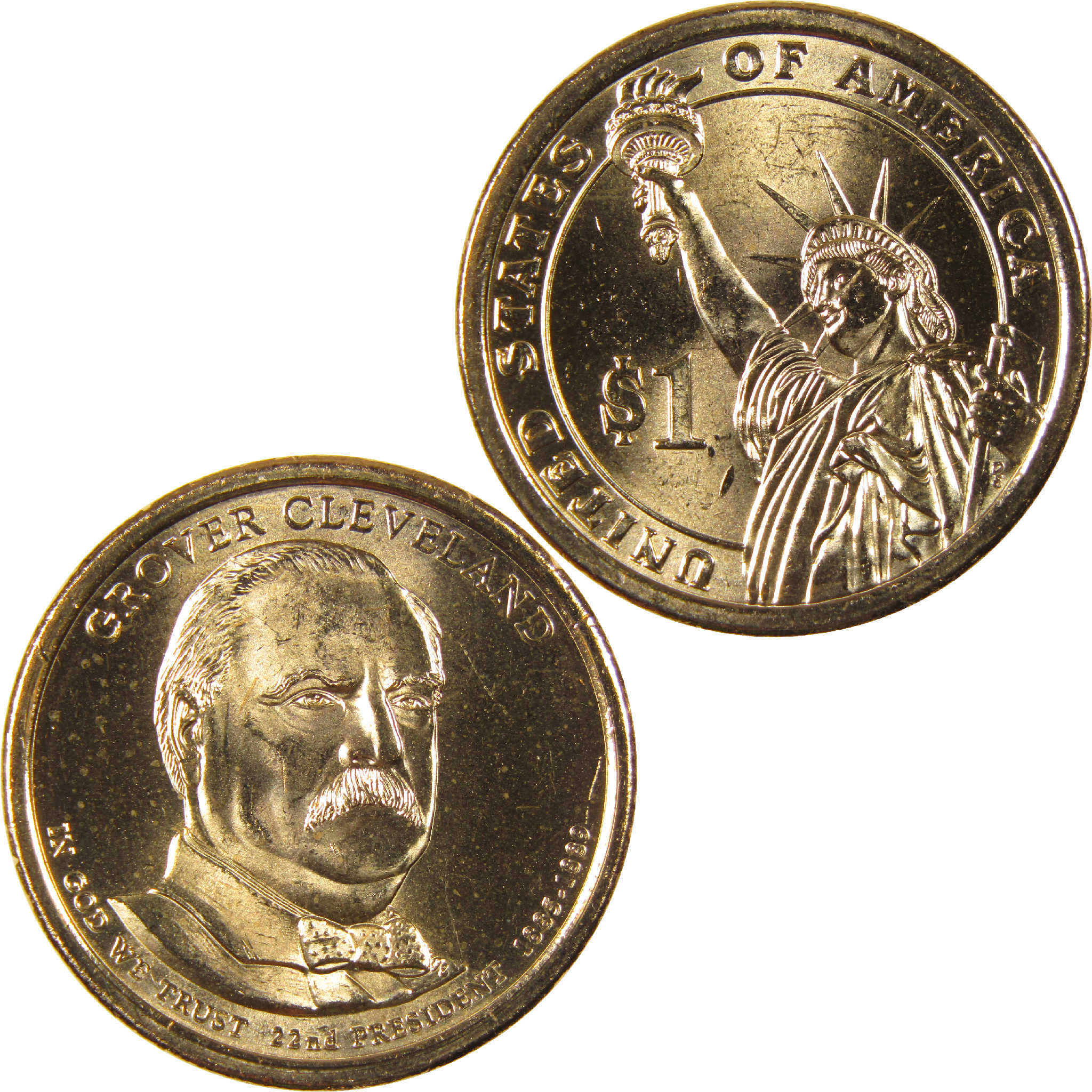 2012 D Grover Cleveland 1st Term Presidential Dollar Uncirculated $1