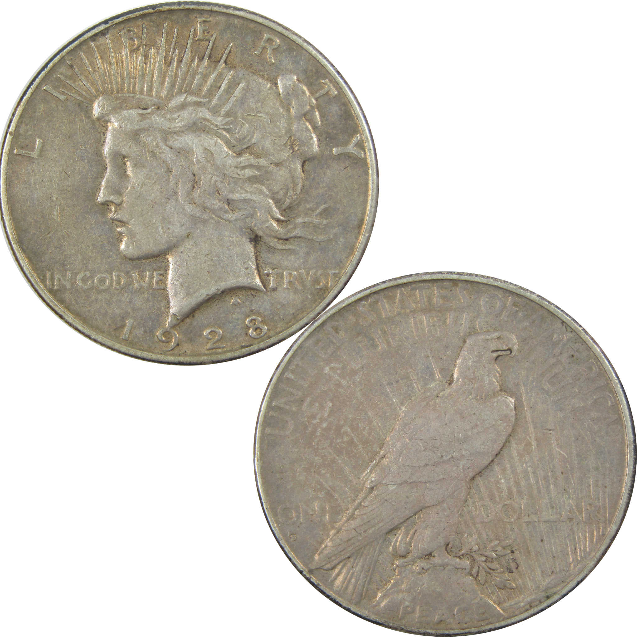 1928 S Peace Dollar XF EF Extremely Fine Silver $1 Coin SKU:I15464