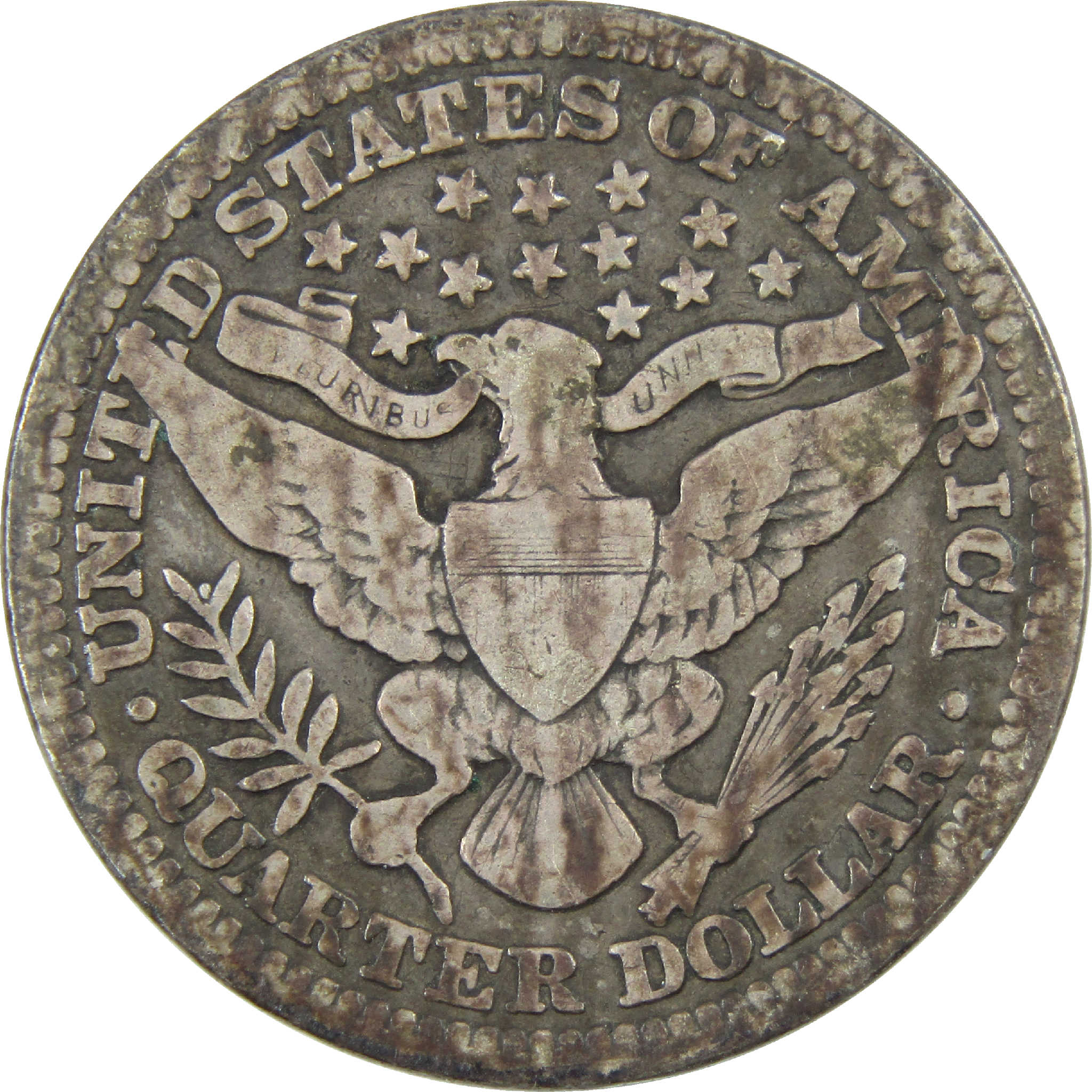 1915 Barber Quarter VG Very Good Silver 25c Coin SKU:I12289