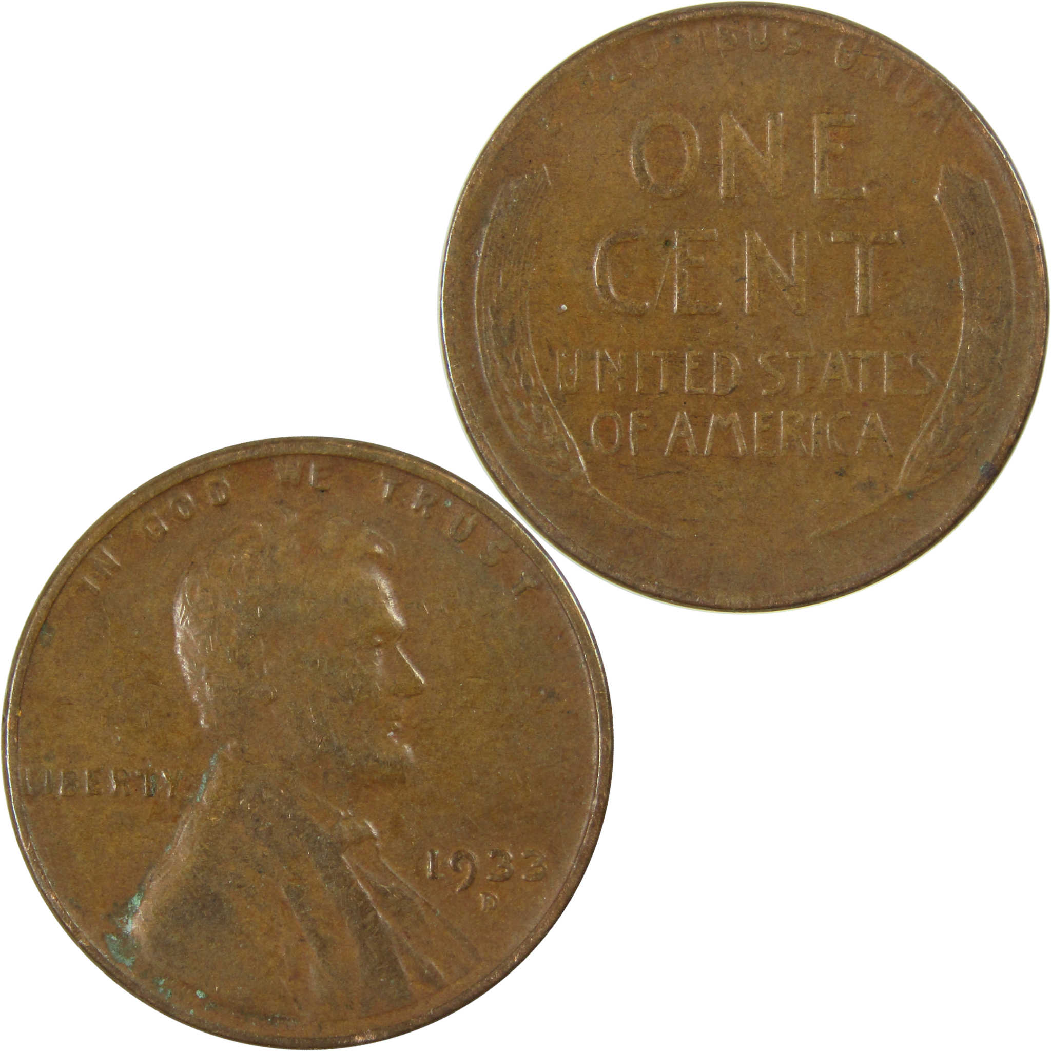 1933 D Lincoln Wheat Cent VF Very Fine Penny 1c Coin SKU:I26783