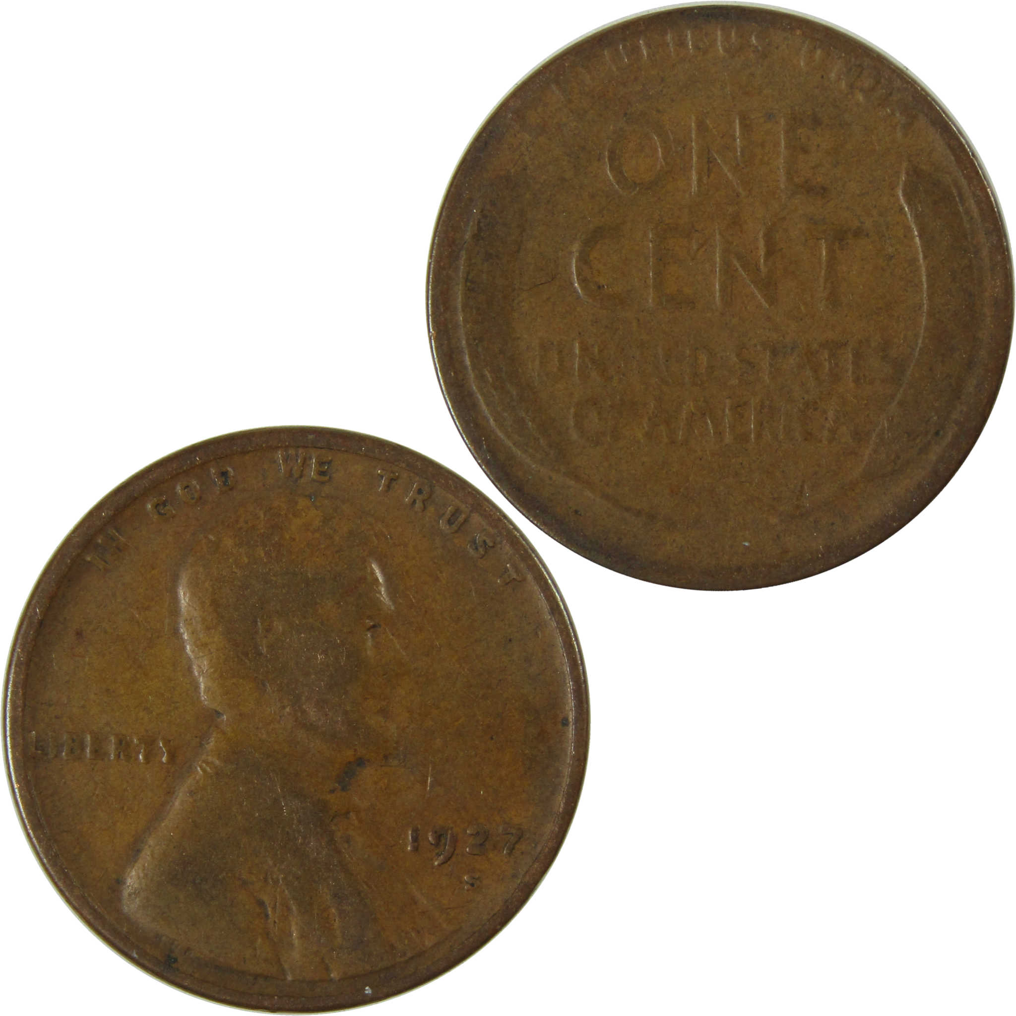 1927 S Lincoln Wheat Cent G Good Penny 1c Coin Collectible SKU:I26683