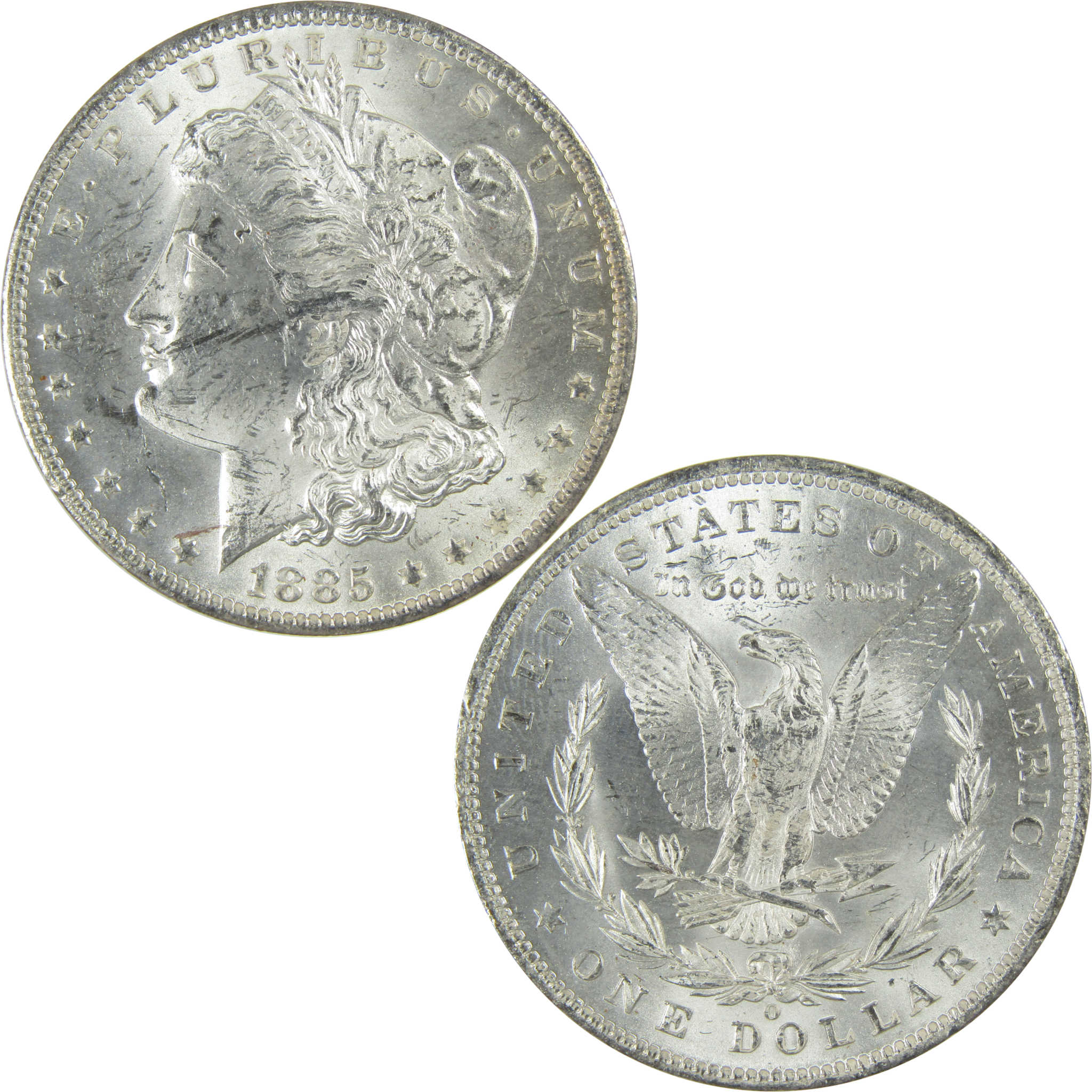 1885 O Morgan Silver Dollar Uncirculated Mint State $1 Coin SKU:I27473