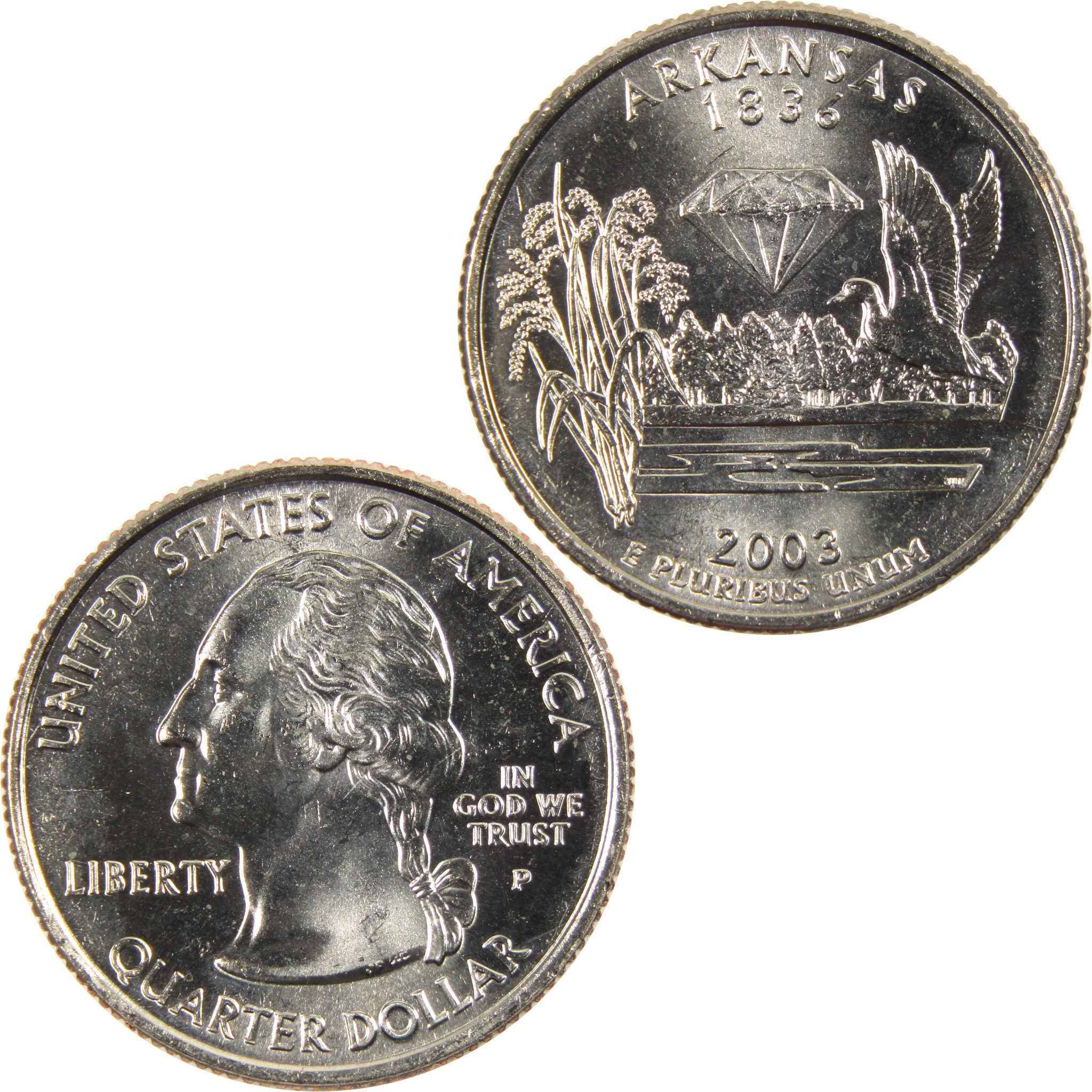 2003 P Arkansas State Quarter BU Uncirculated Clad 25c Coin
