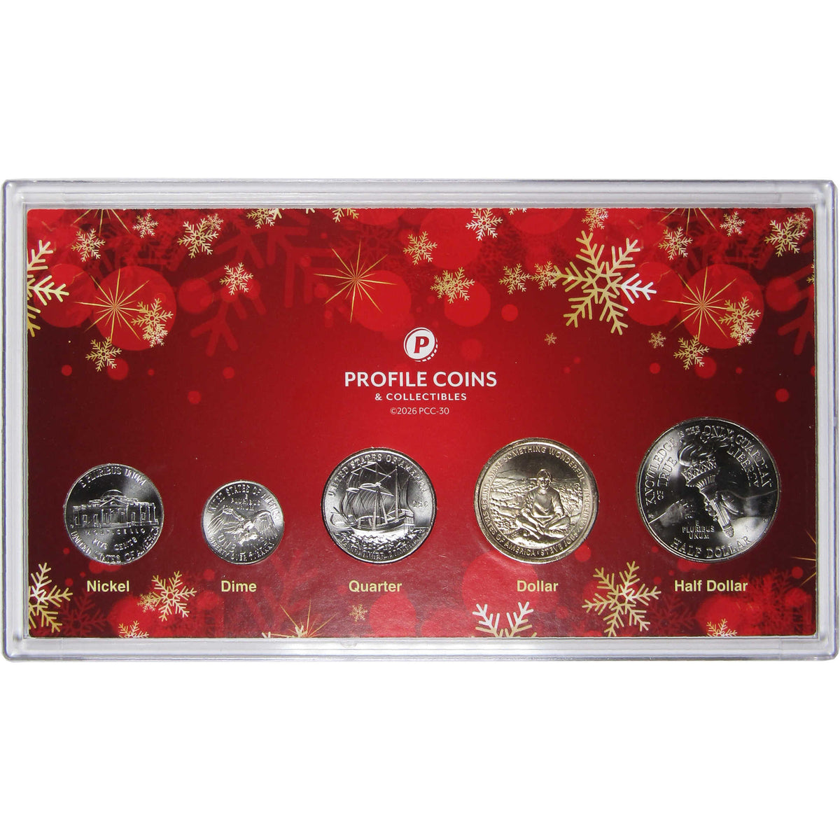 2026 Happy Holidays Semiquincentennial 5 Coin Year Set Uncirculated