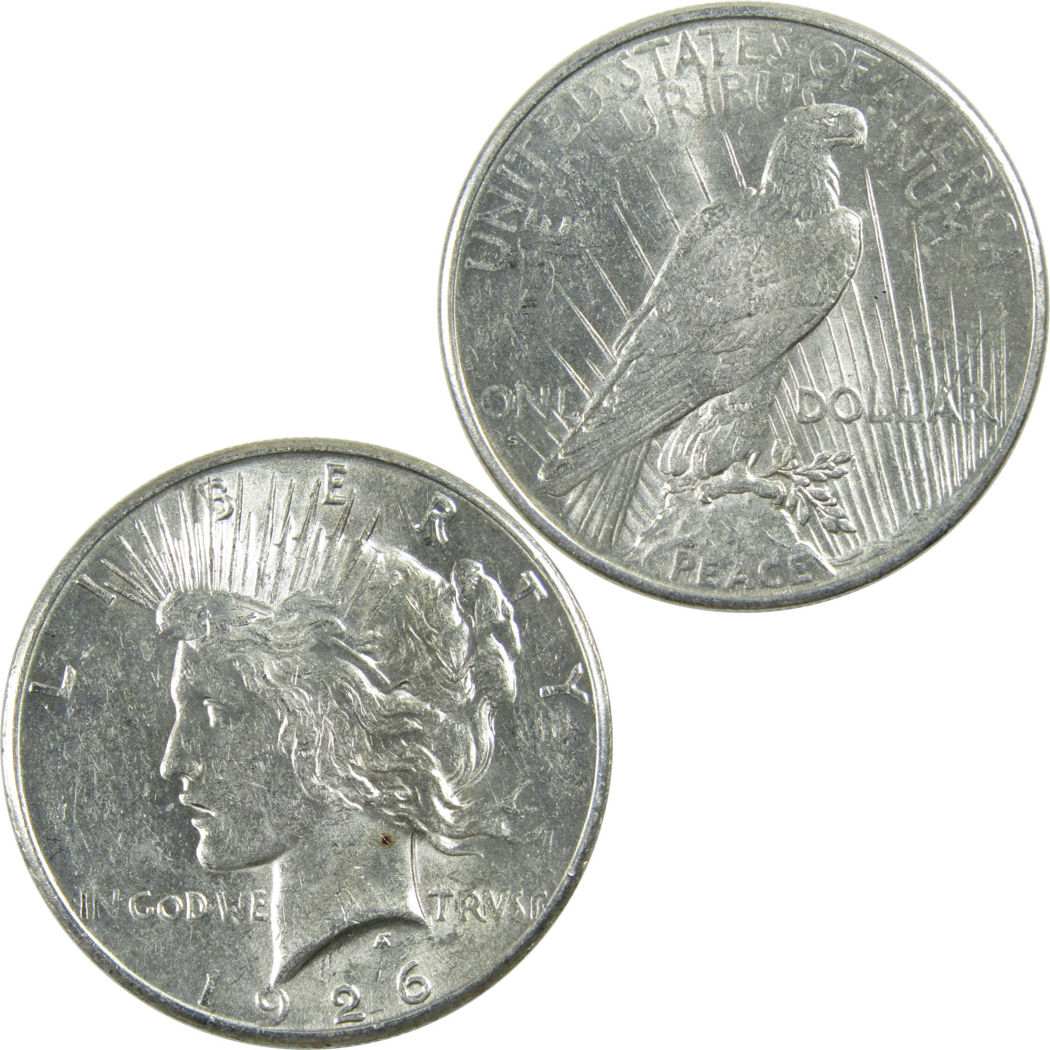 1926 S Peace Dollar AU About Uncirculated Silver $1 Coin SKU:I12839